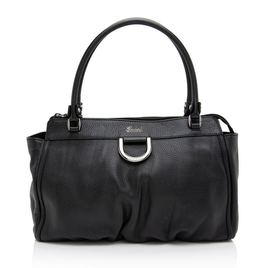 Gucci D- SHF-SmTGg0 Leather Black Gold Tote Bag
