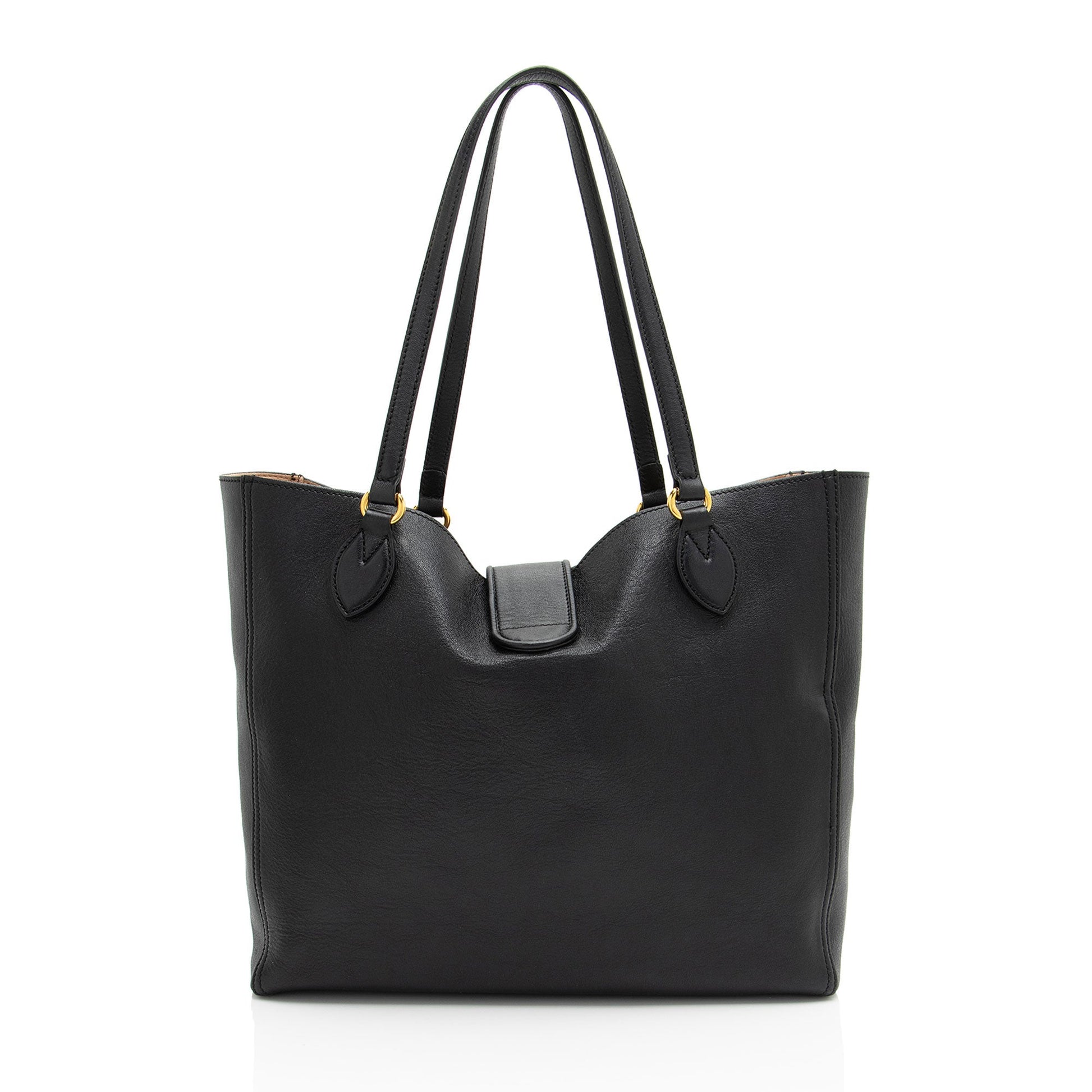 Gucci Dahlia SHF-G7nIG2 Leather Black Medium Large Tote Bag