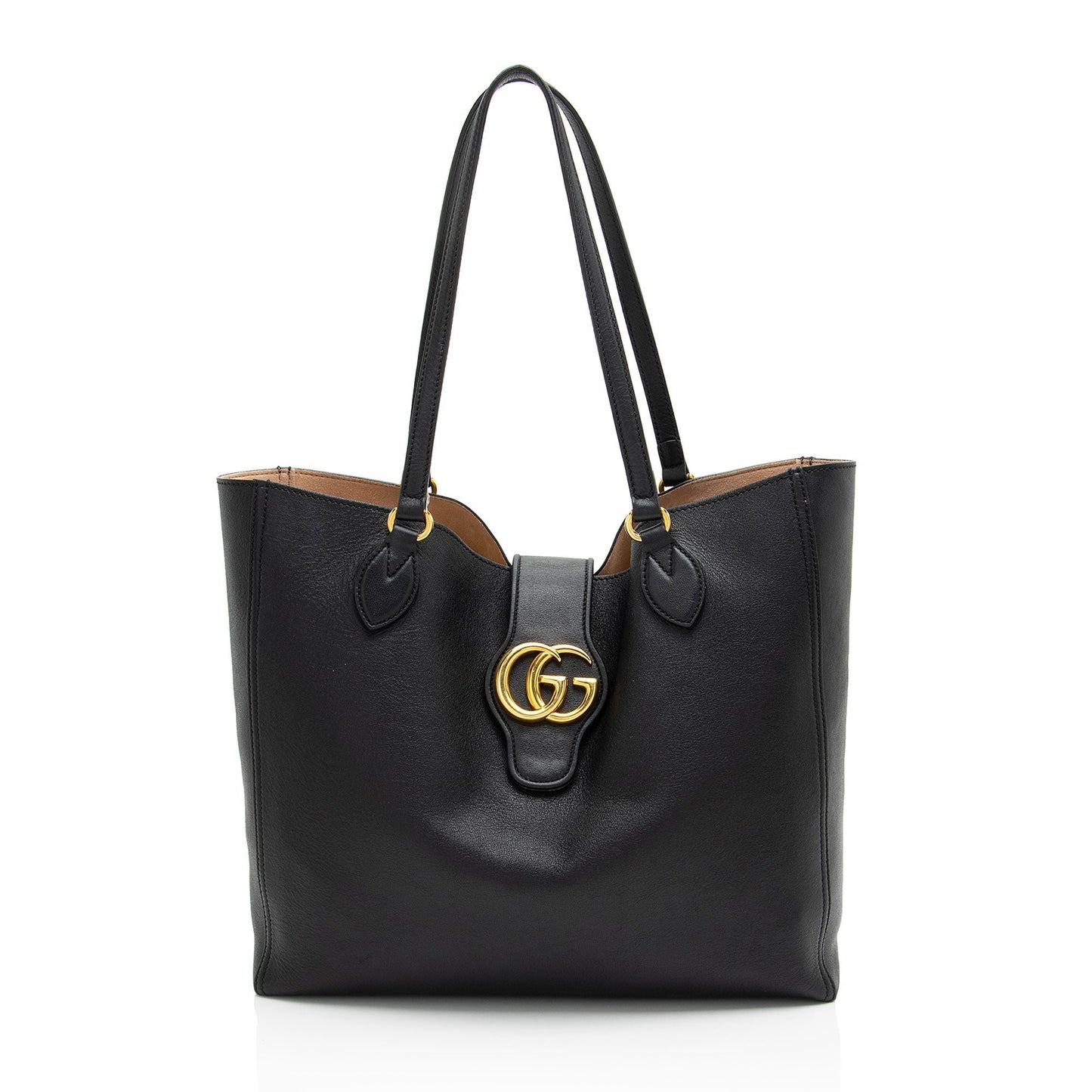 Gucci Dahlia SHF-G7nIG2 Leather Black Medium Large Tote Bag