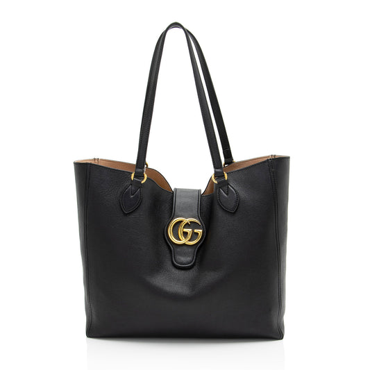 Gucci Dahlia SHF-G7nIG2 Leather Black Medium Large Tote Bag