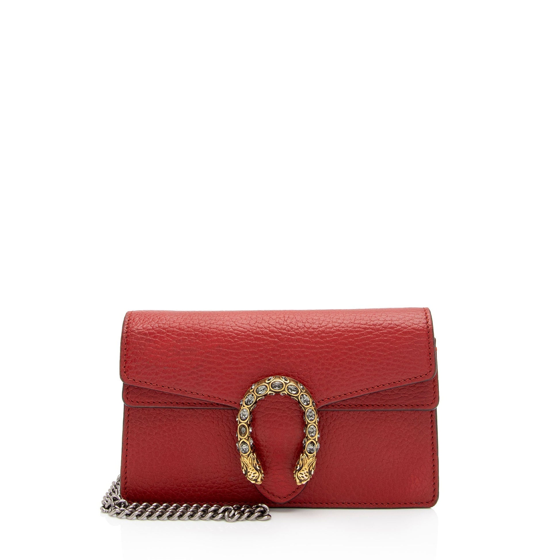 Gucci Dionysus Super SHF-dJCZBB Leather Red Mini Crossbody Bag