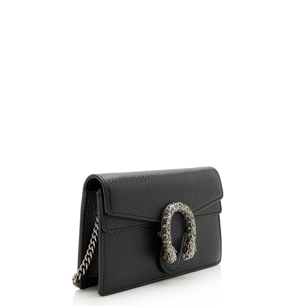 Gucci Dionysus Super SHF Leather Black Mini Crossbody Bag