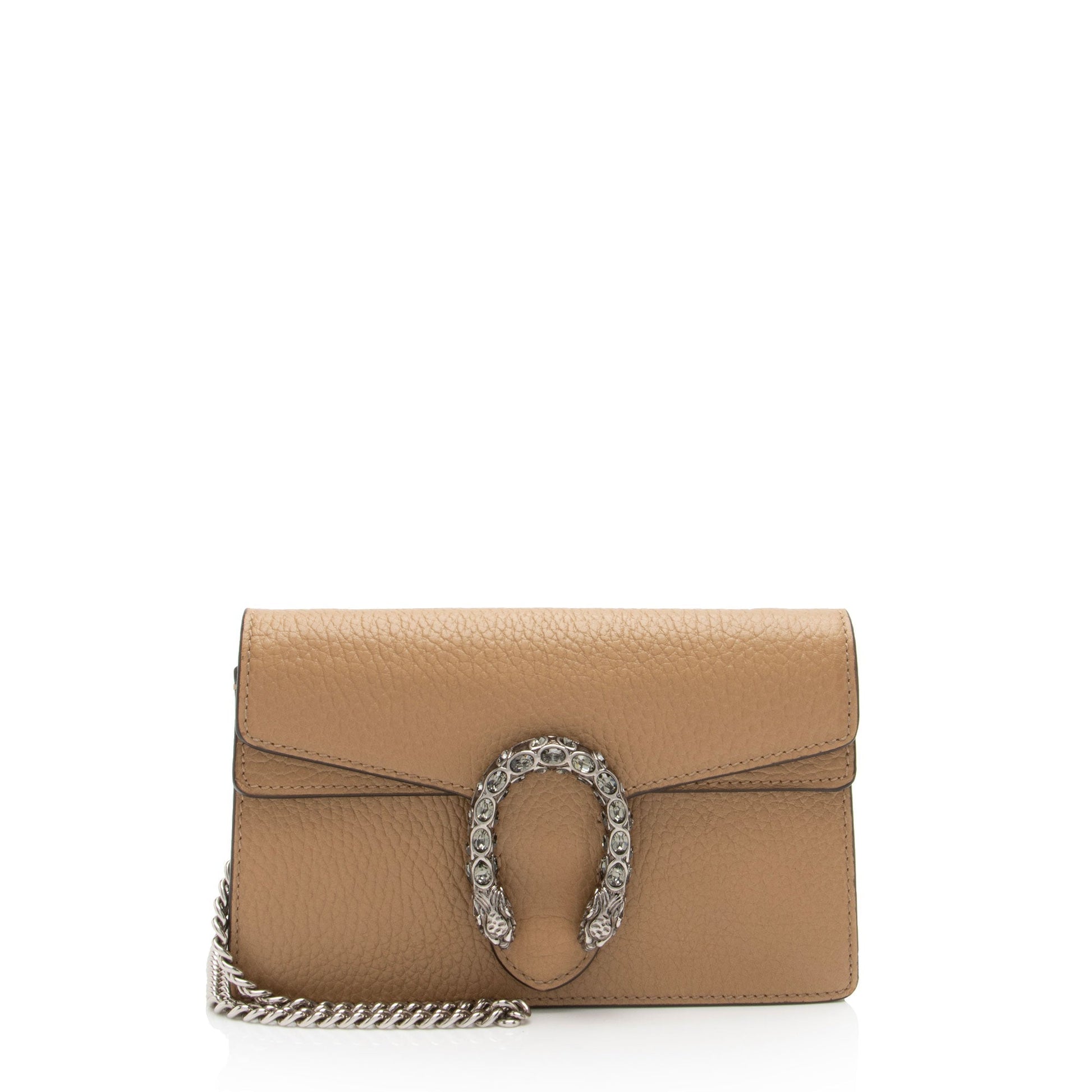 Gucci Dionysus Super SHF-B1JkXs Leather Brown Mini Crossbody Bag