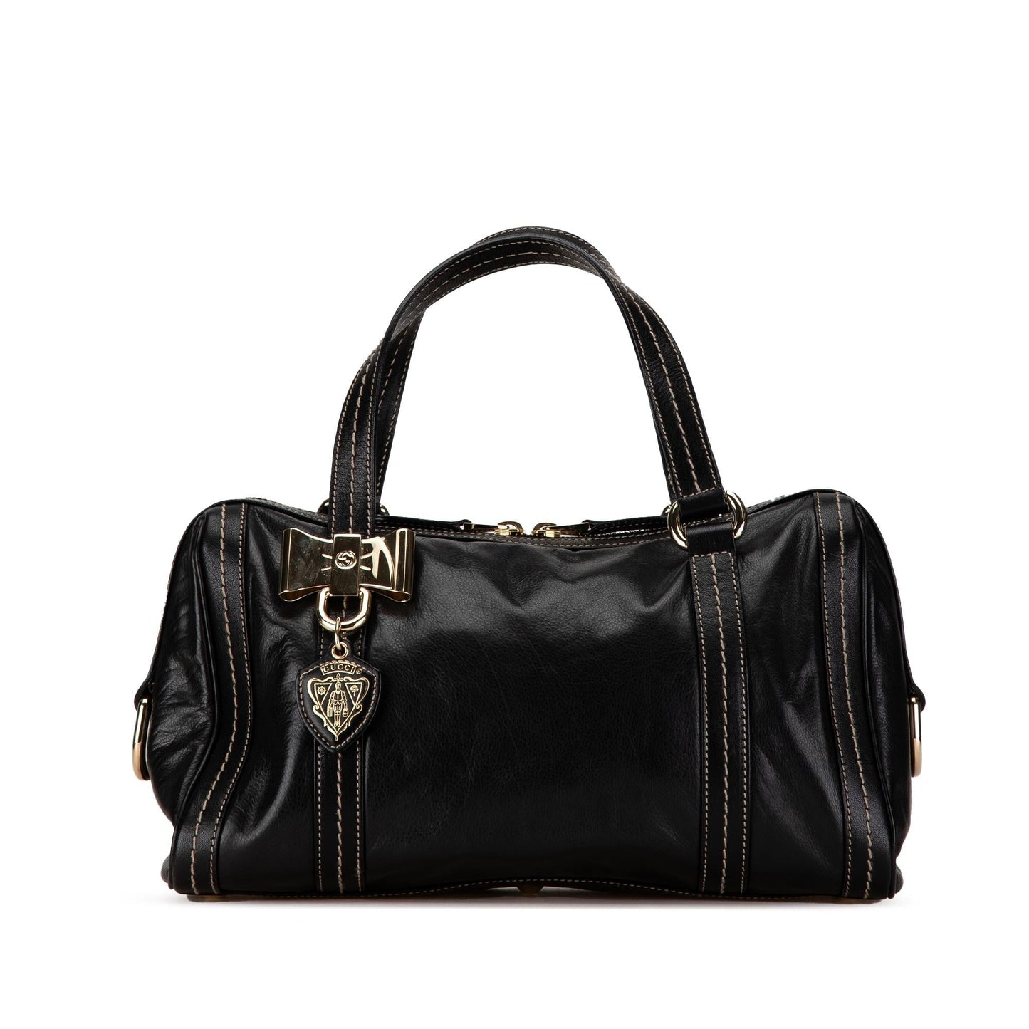 Gucci Duchessa Boston SHG-kLMeQ7 Leather Calf Black Satchel Bag