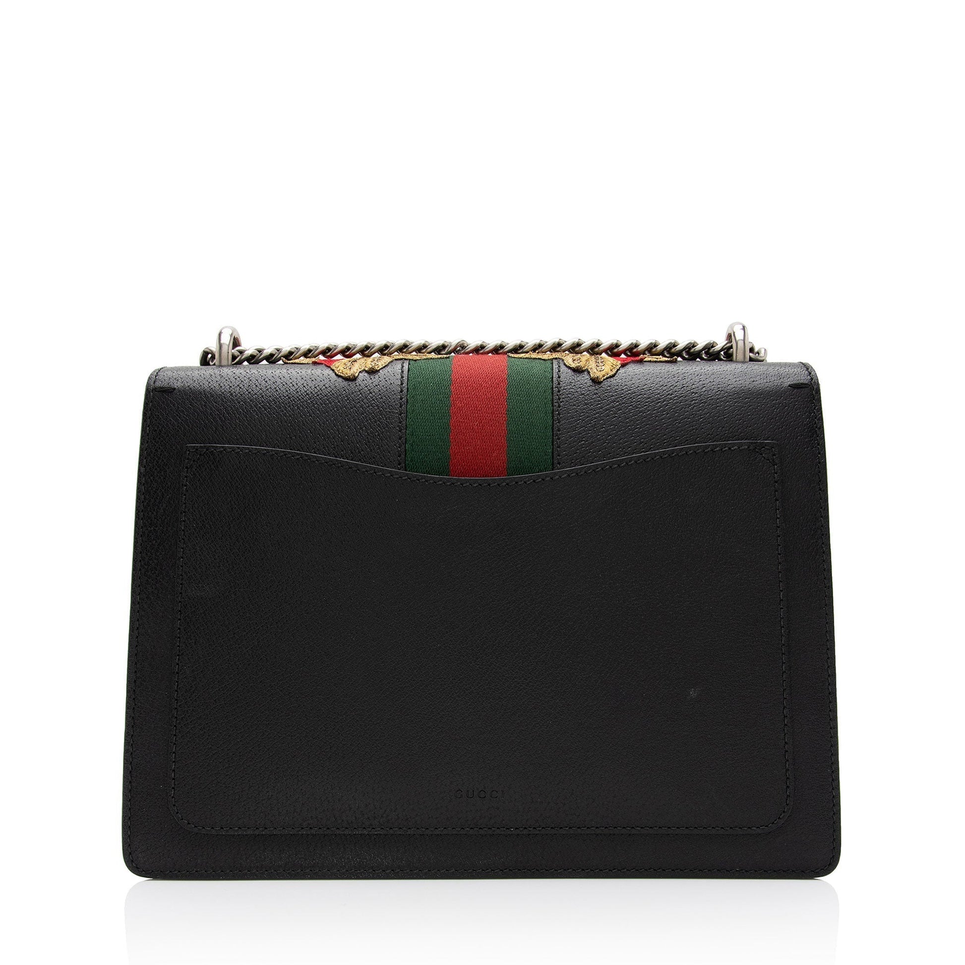 Gucci Embroidered Rose Dionysus SHF-7coiPQ Leather Nylon Black Shoulder Bag