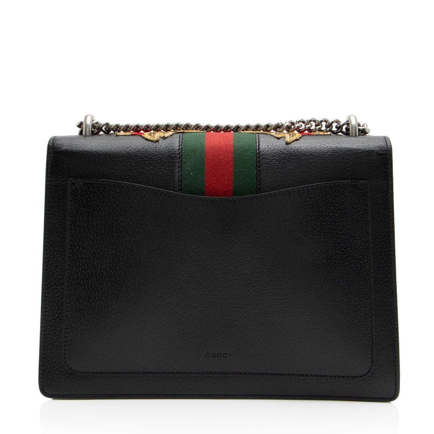Gucci Embroidered Rose Dionysus SHF-NIvfQT Leather Black Gold Shoulder Bag