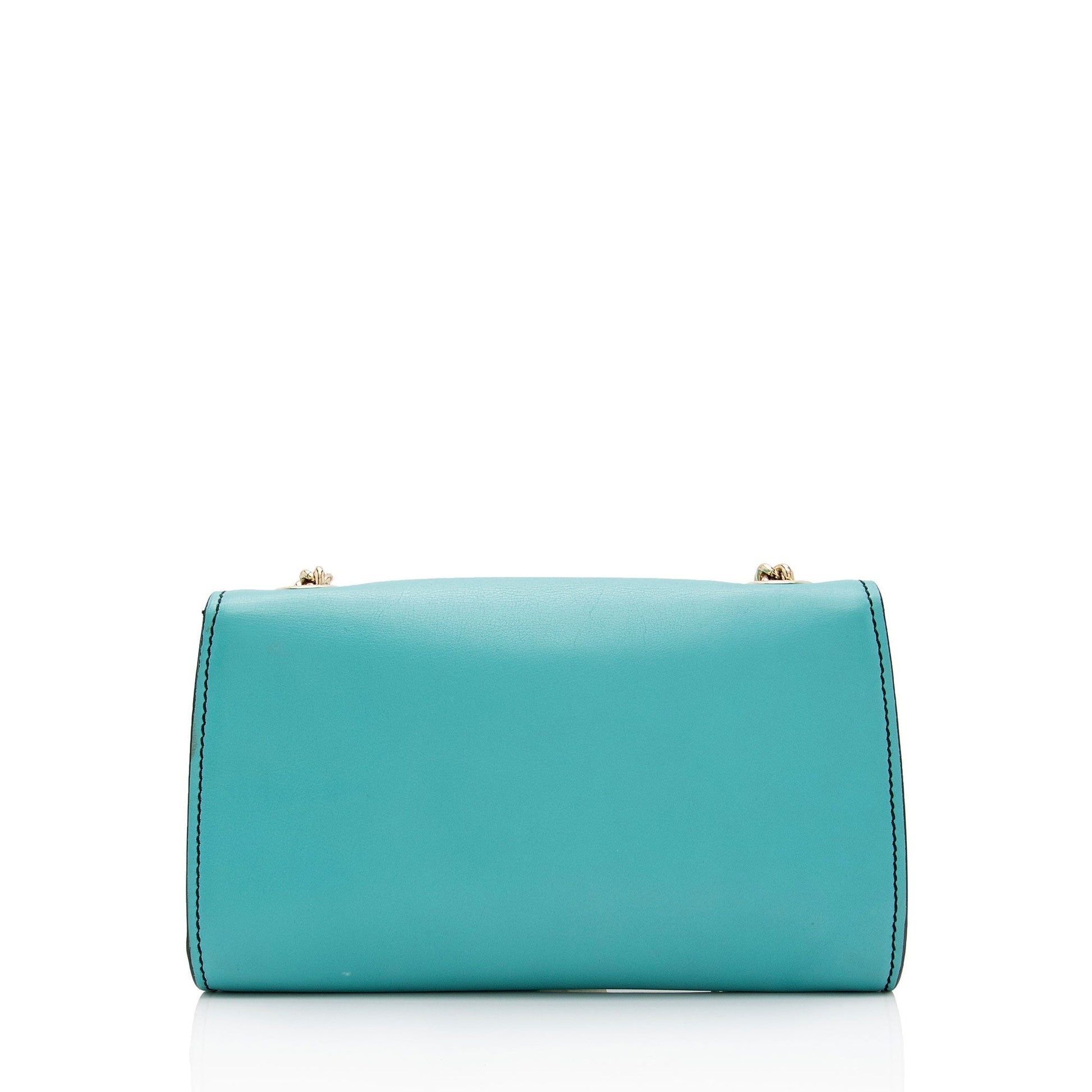 Gucci Emily SHF-C1Ky8i Leather Blue Small Chain Shoulder Bag