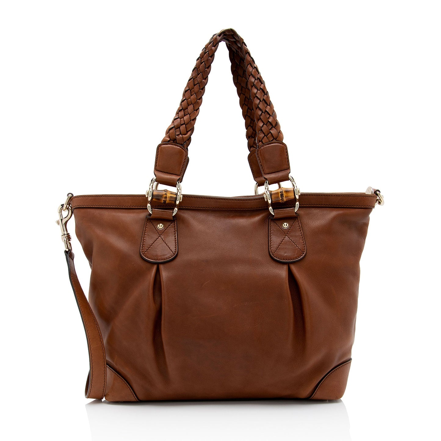 Gucci Eva SHF-E3uo3C Leather Brown Large Tote Bag