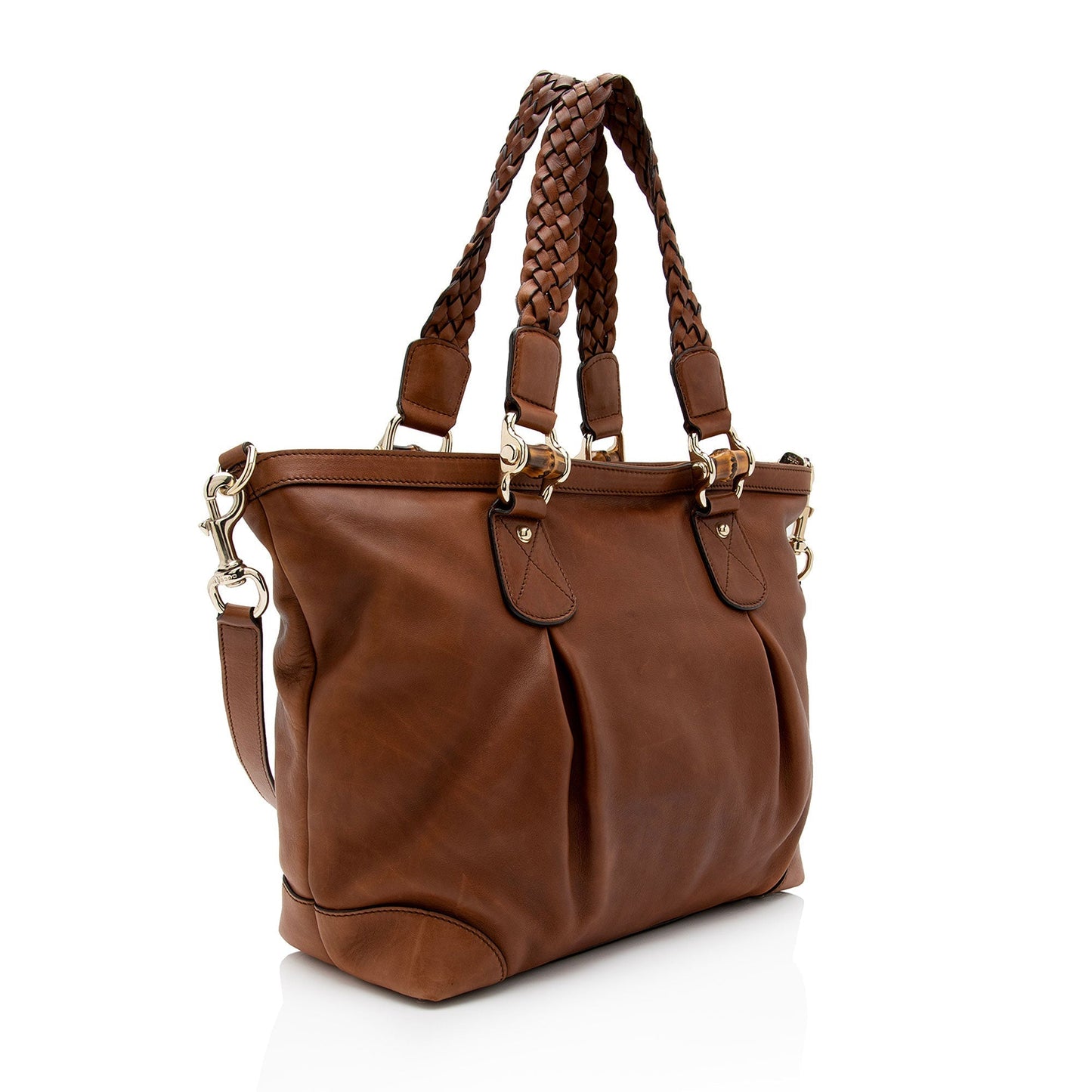 Gucci Eva SHF-E3uo3C Leather Brown Large Tote Bag
