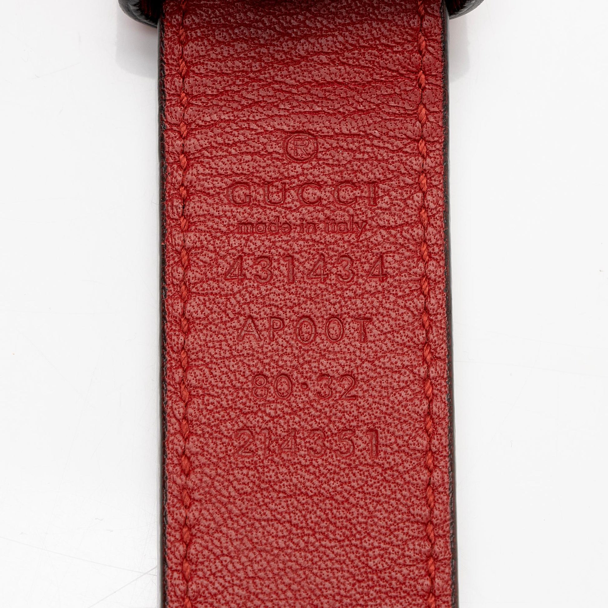 Gucci Faux Pearl Interlocking G Bow Leather Red Accessory