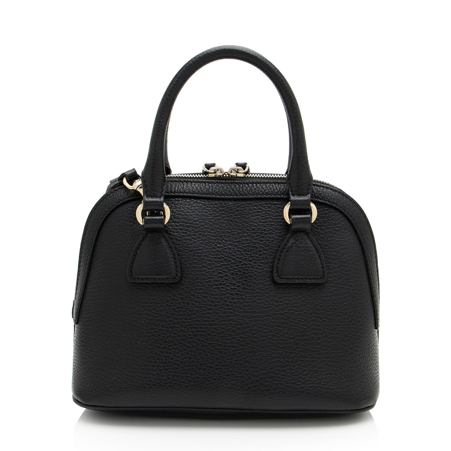 Gucci GG Charm Dome SHF-RTrfn9 Leather Black Small Crossbody Bag