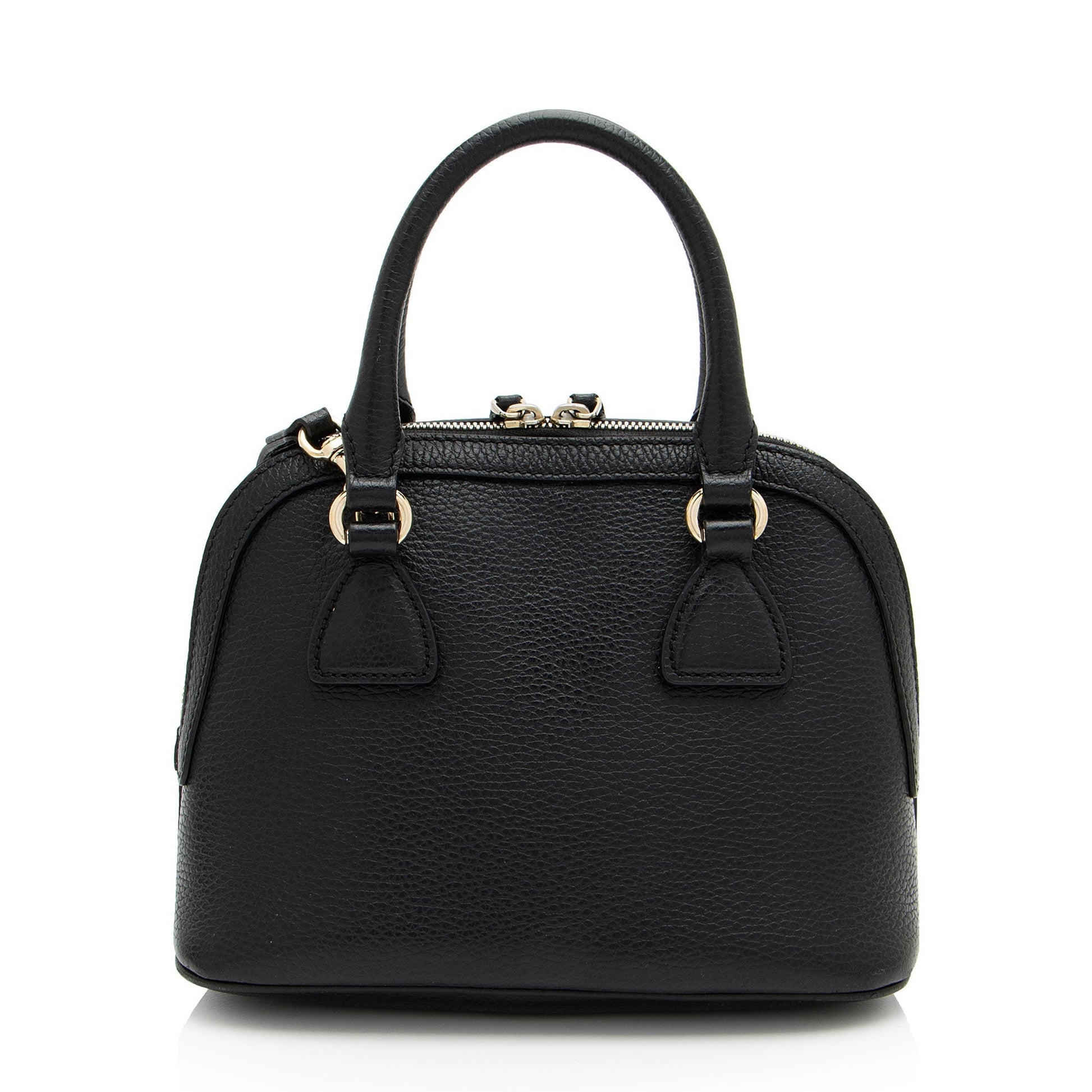 Gucci GG Charm Dome SHF-RTrfn9 Leather Black Small Crossbody Bag