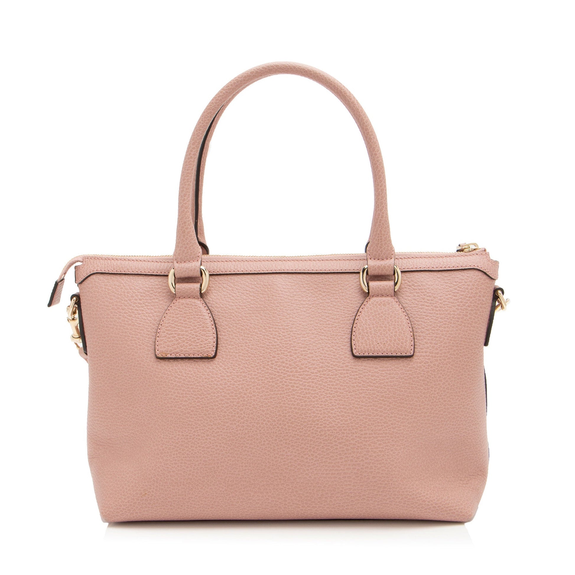Gucci GG Charm SHF-W1Wrlv Leather Pink Satchel Bag