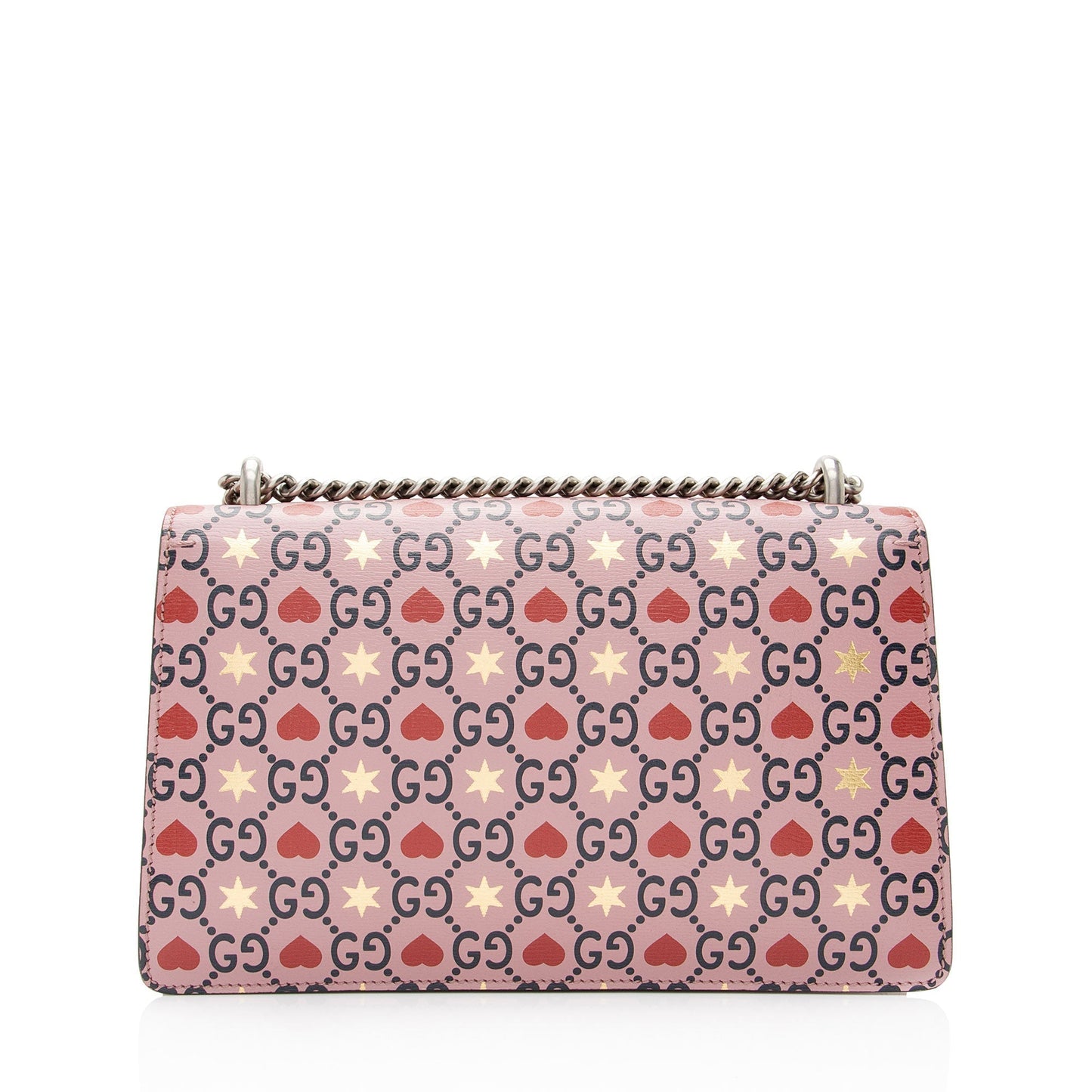 Gucci GG Heart Stars Dionysus SHF-3rkuYb Leather Pink Small Shoulder Bag