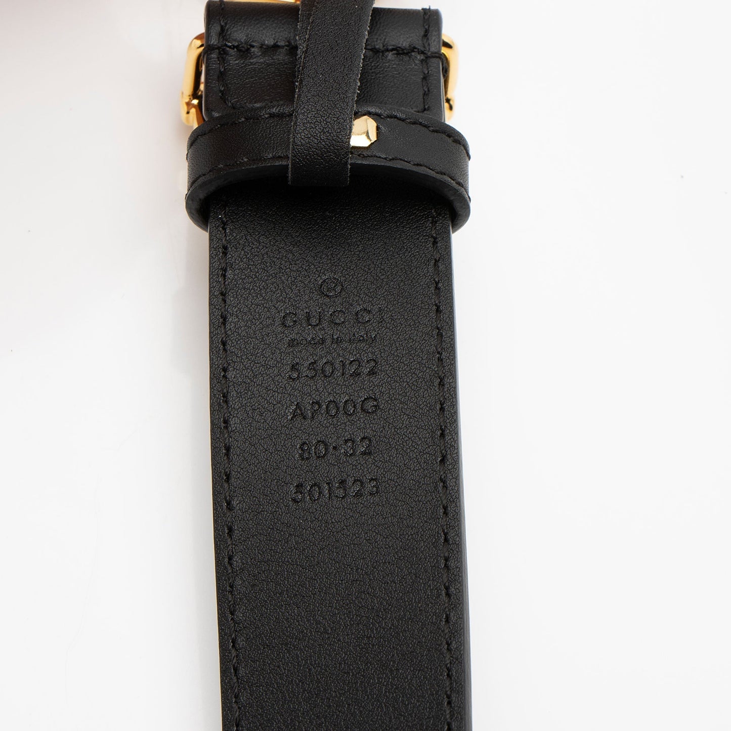 Gucci GG Horsebit Belt - Size Leather Black Accessory