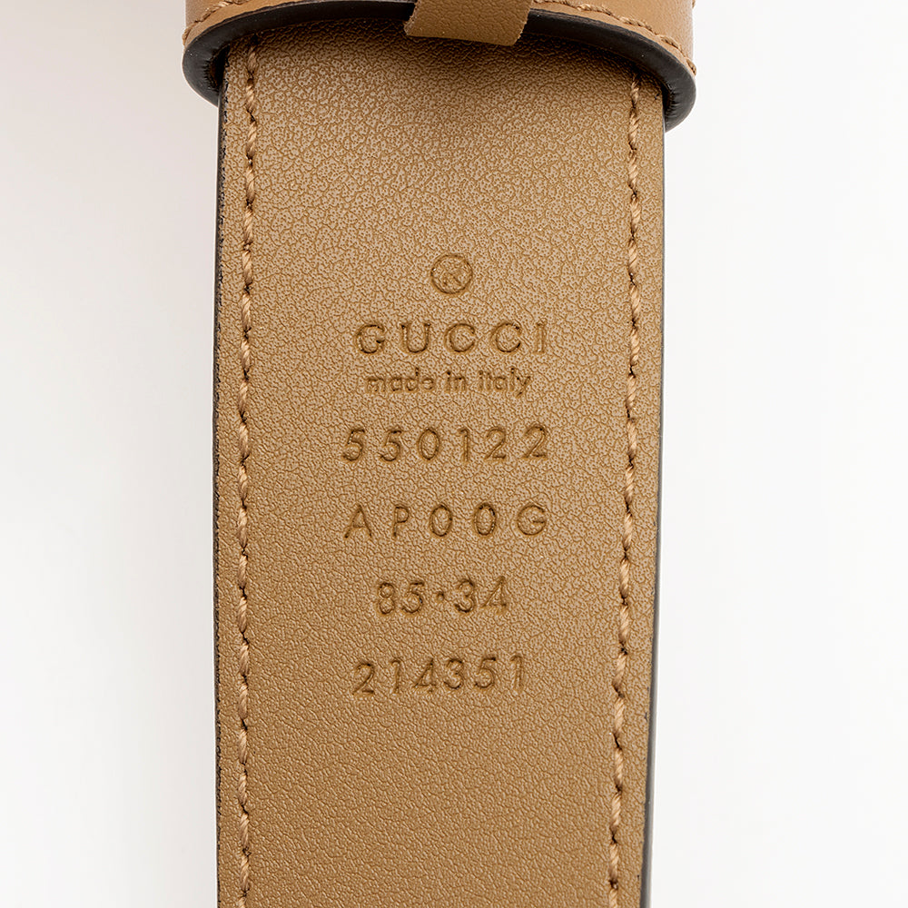 Gucci GG Horsebit Belt - Size Leather Brown Gold Accessory