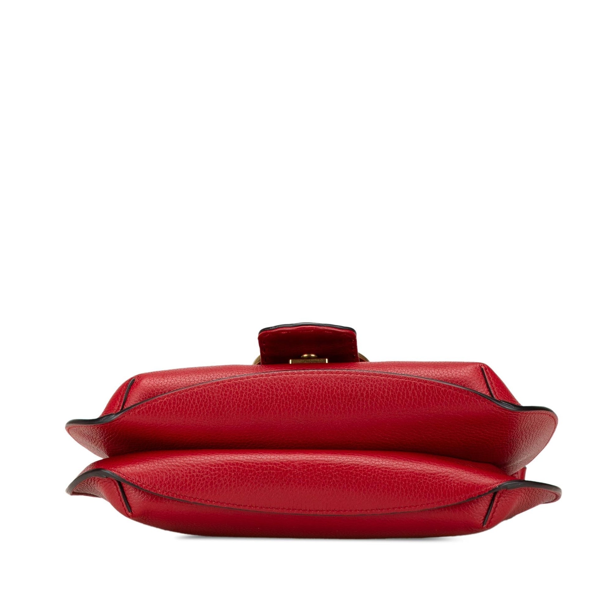 Gucci GG Marmont Animalier Leather Calf Red Crossbody Bag