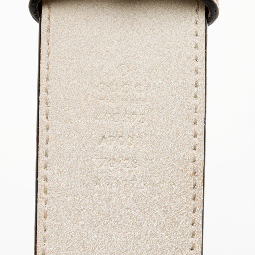 Gucci GG Marmont Belt - Size Leather White Accessory