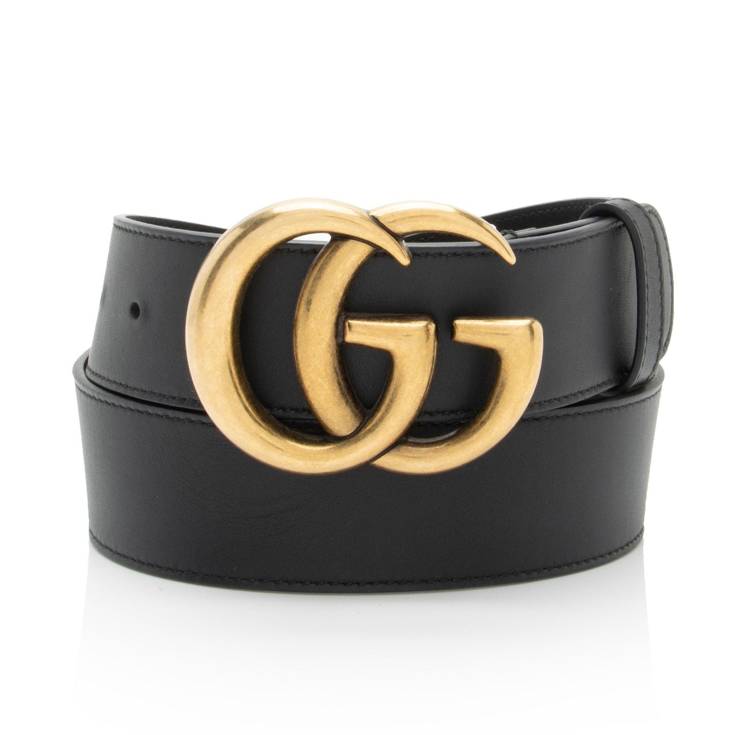 Gucci GG Marmont Belt - Size Leather Black Accessory Shf Mdemux