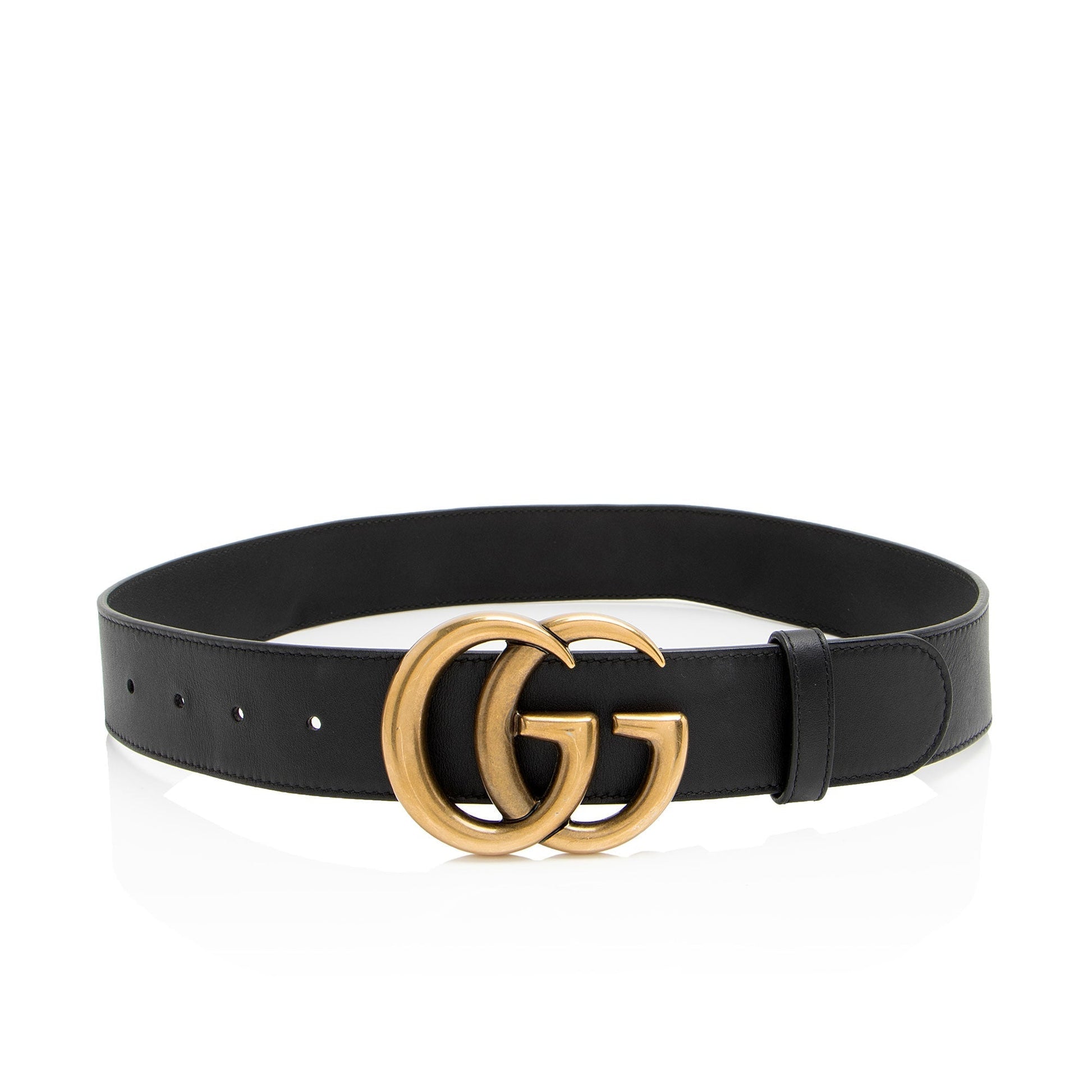Gucci GG Marmont Belt - Size Leather Black Accessory Shf Yixqzo