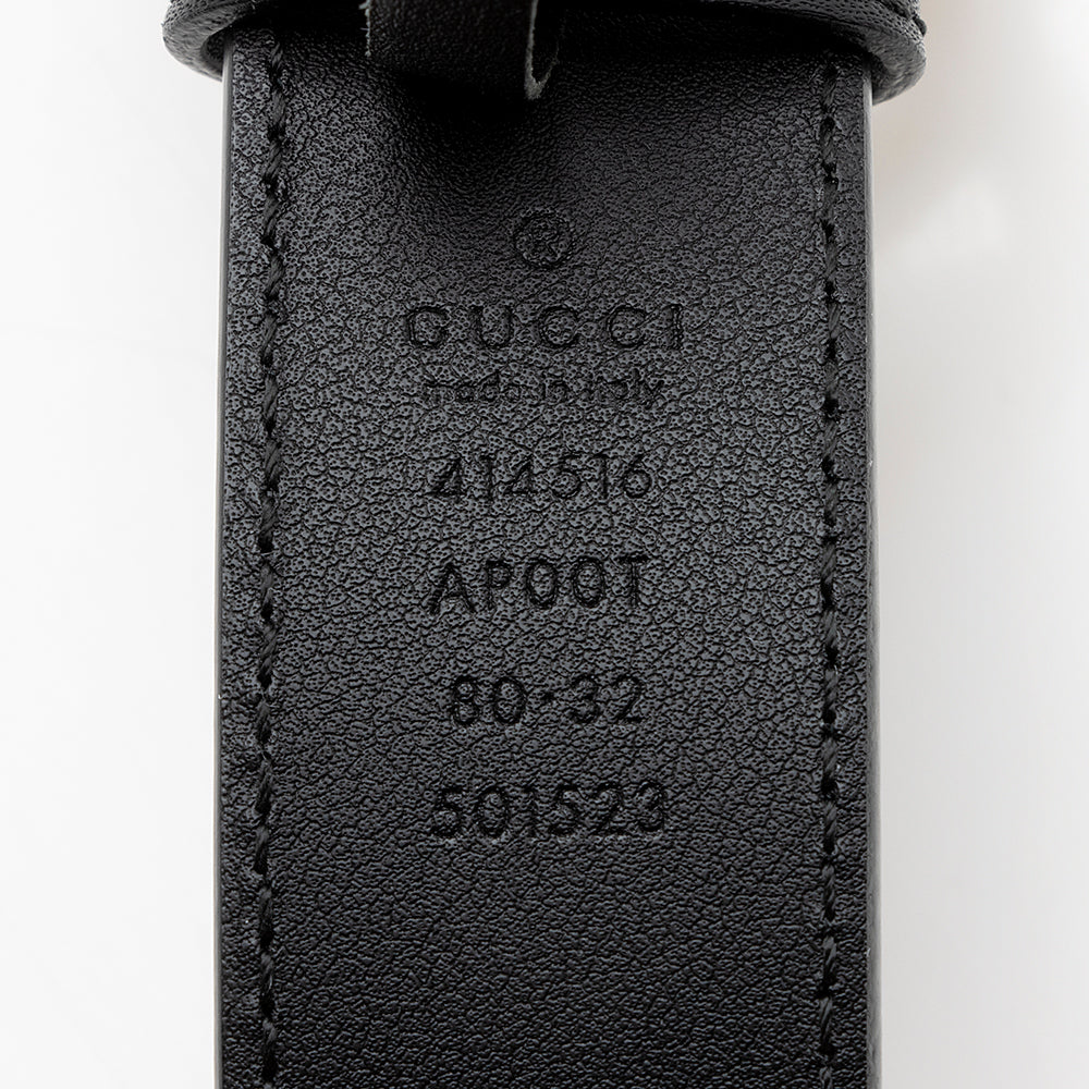 Gucci GG Marmont Belt - Size Leather Black Accessory 80 Shf