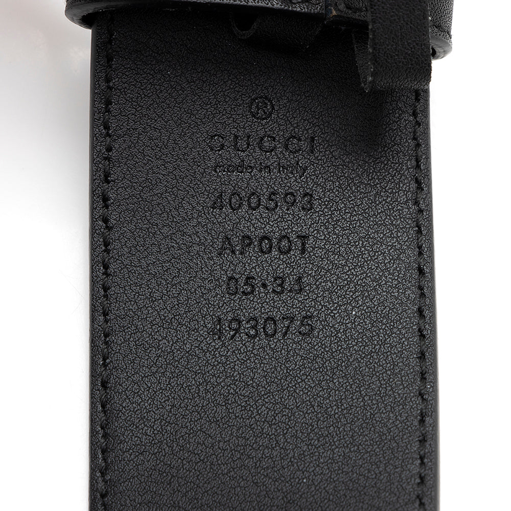 Gucci GG Marmont Belt - Size Leather Black Accessory 85 Shf
