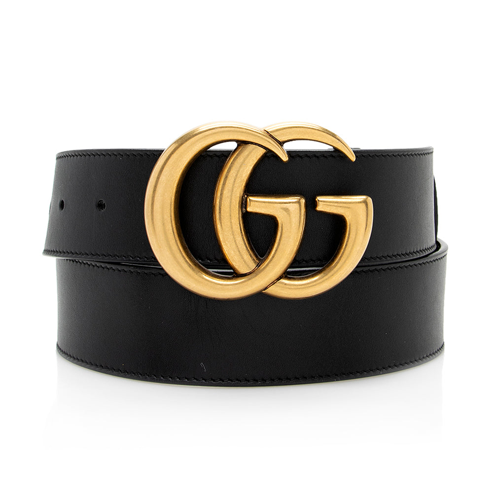 Gucci GG Marmont Belt - Size Leather Black Accessory Shf Er6Z4G