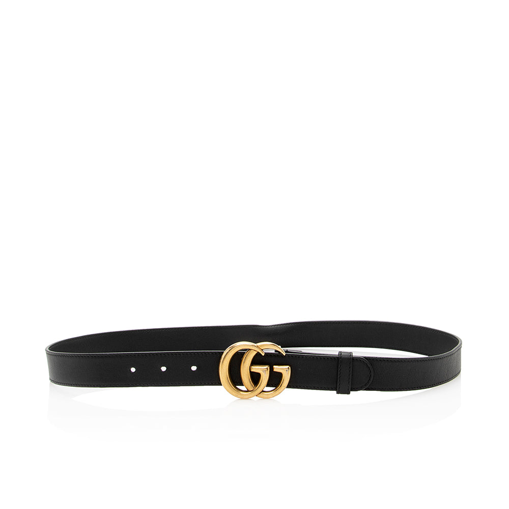 Gucci GG Marmont Belt - Size Leather Black Accessory 90 Shf