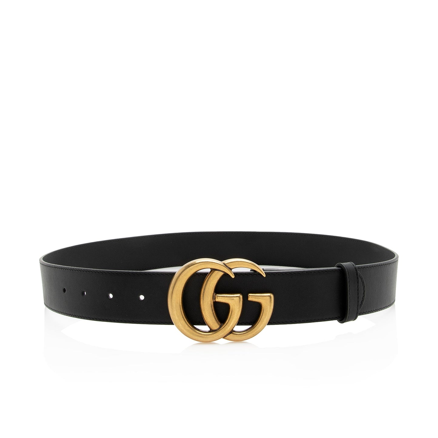 Gucci GG Marmont Belt - Size Leather Black Gold Accessory 4
