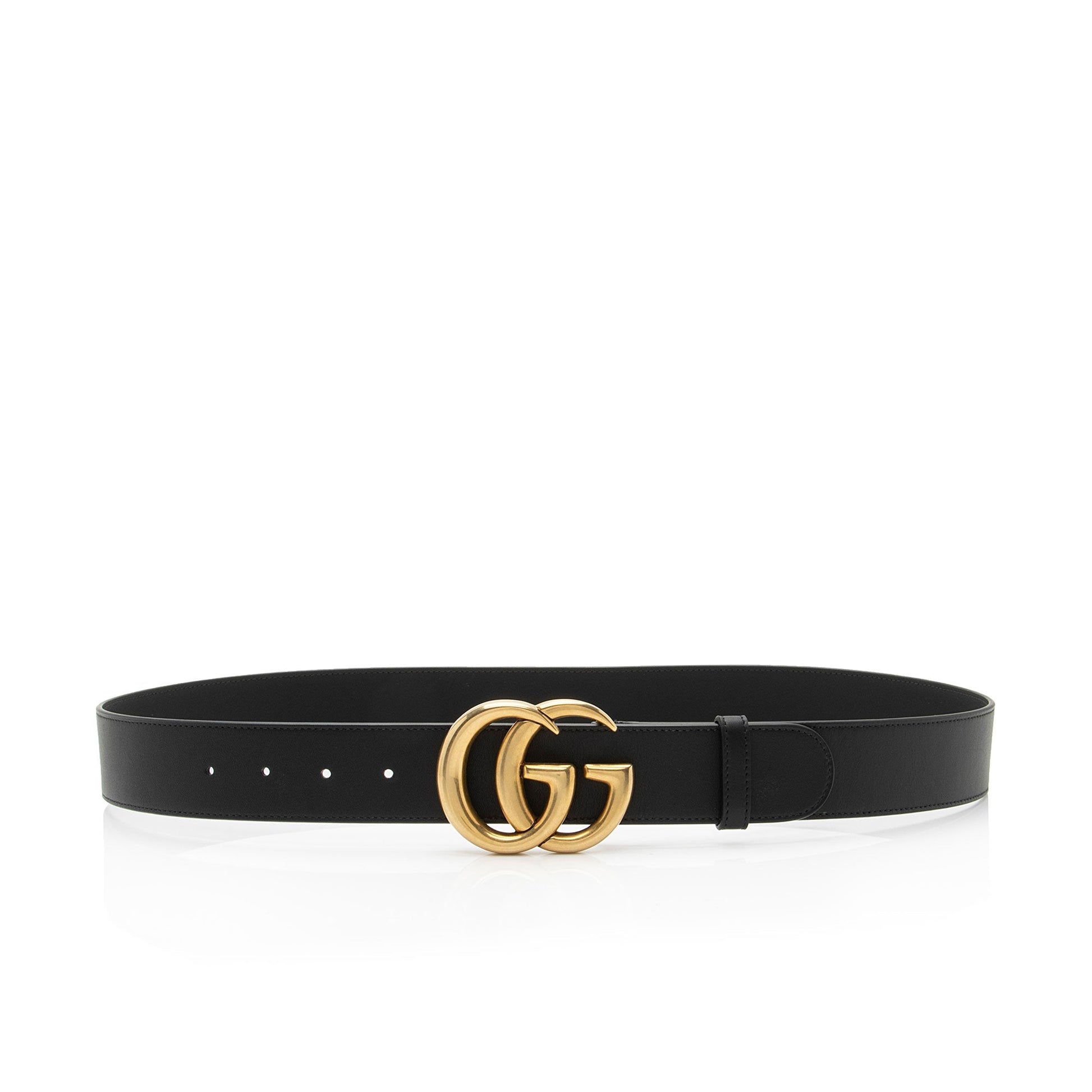 Gucci GG Marmont Belt - Size Leather Black Accessory Shf Ghk80H