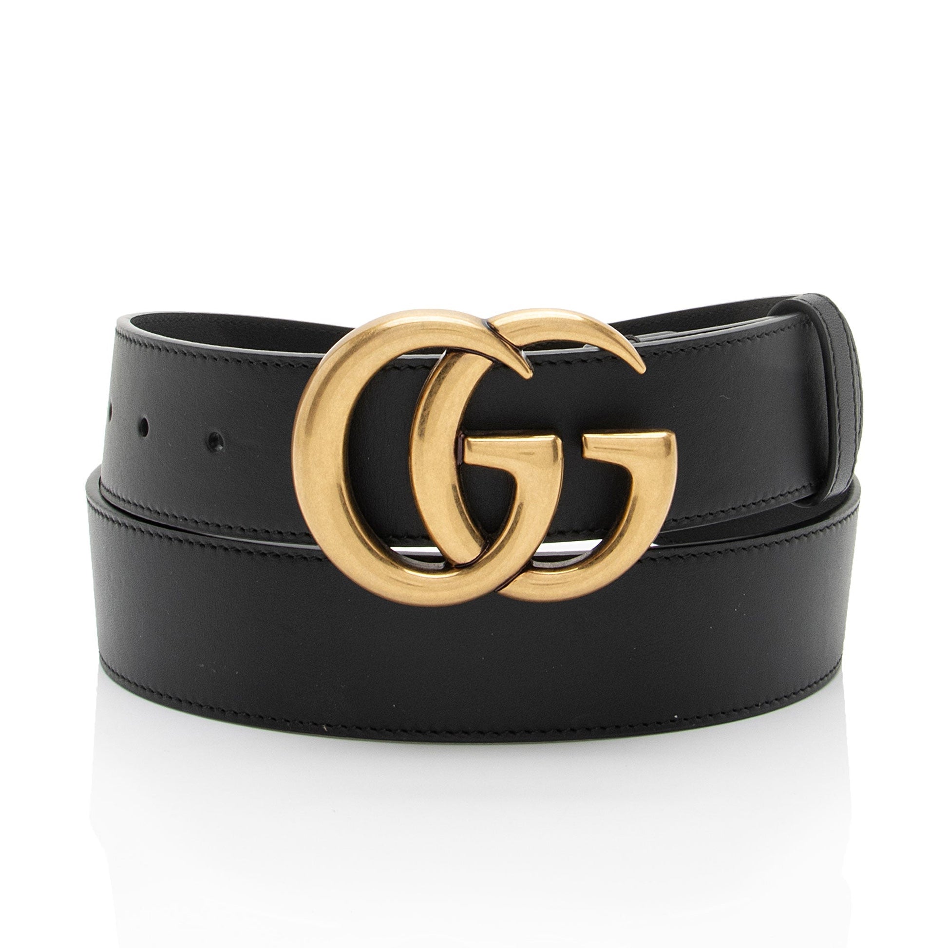 Gucci GG Marmont Belt - Size Leather Black Accessory Shf Jwuv3H