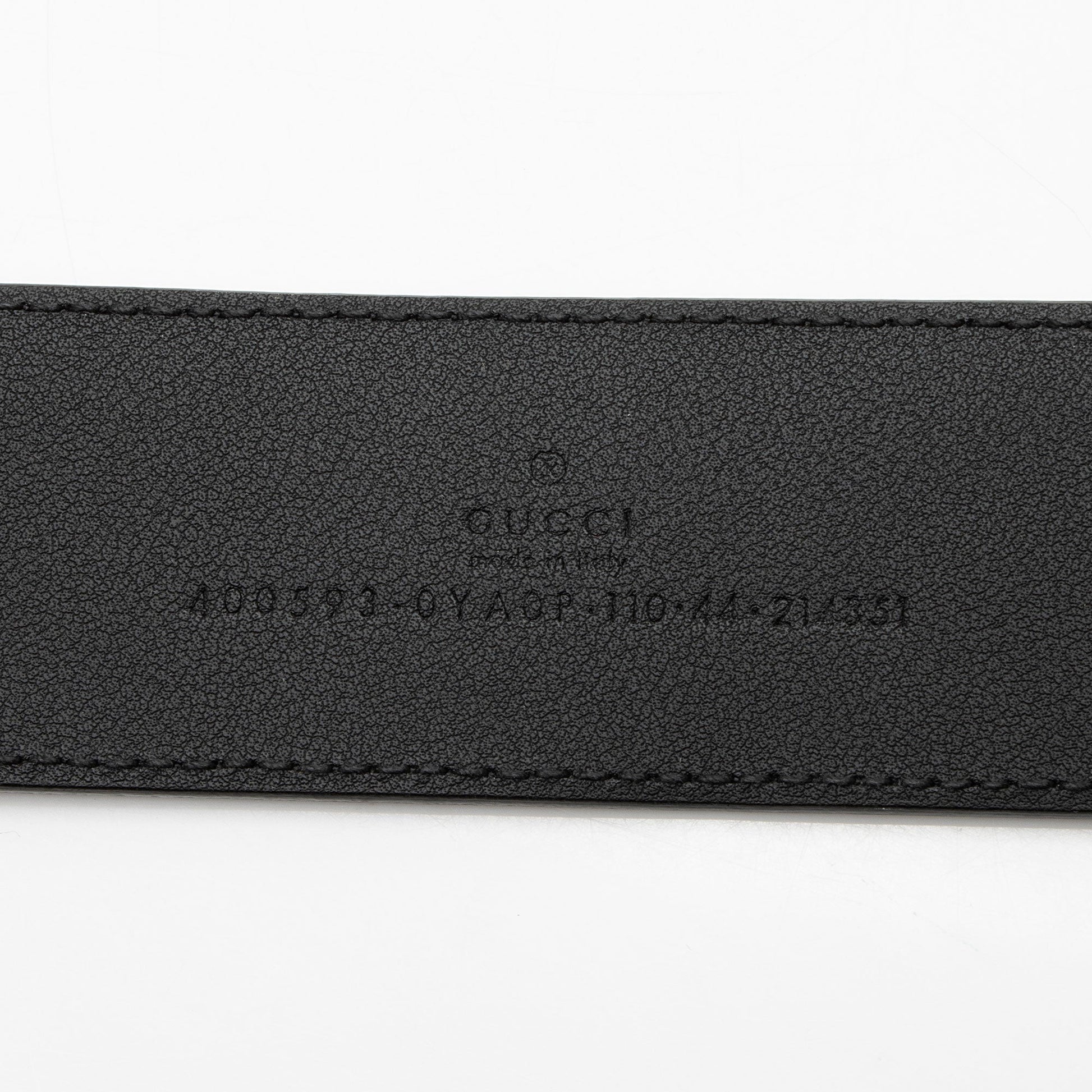 Gucci GG Marmont Belt - Size Leather Black Accessory 44 110