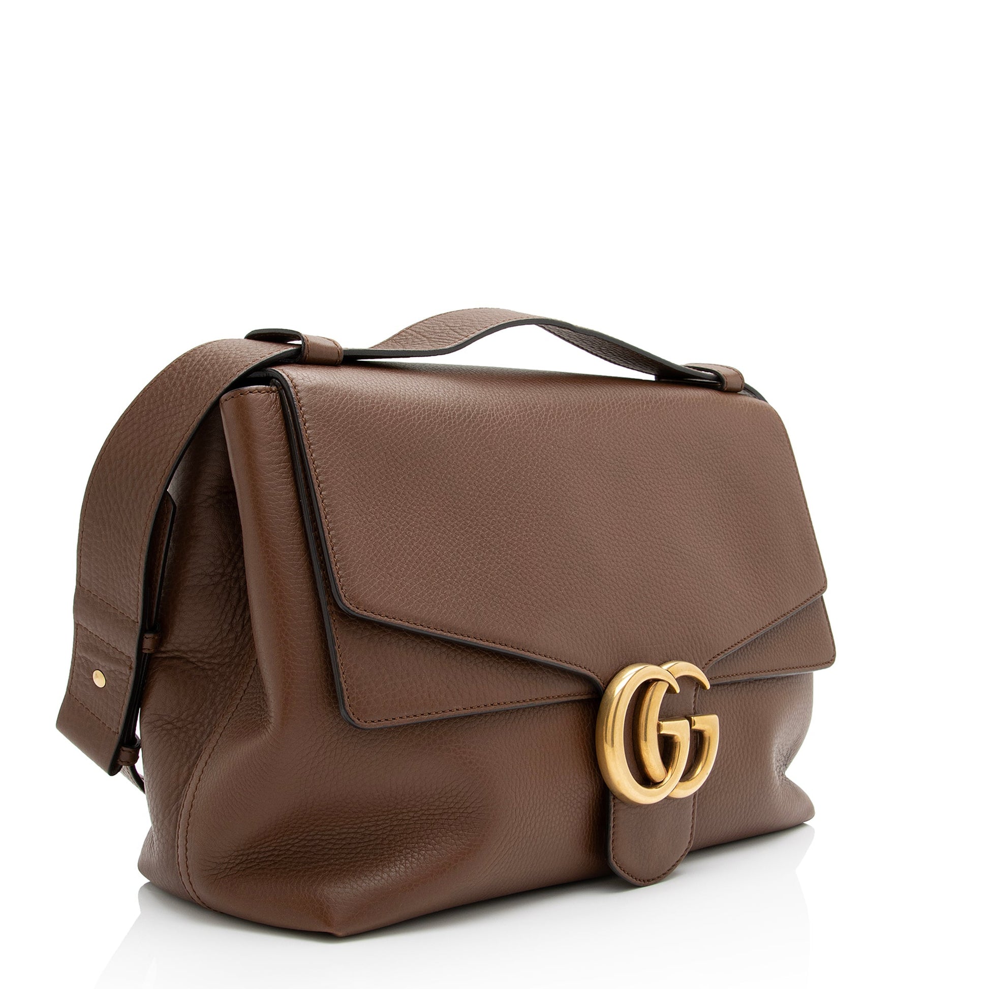 Gucci GG Marmont SHF Leather Brown Large Shoulder Bag