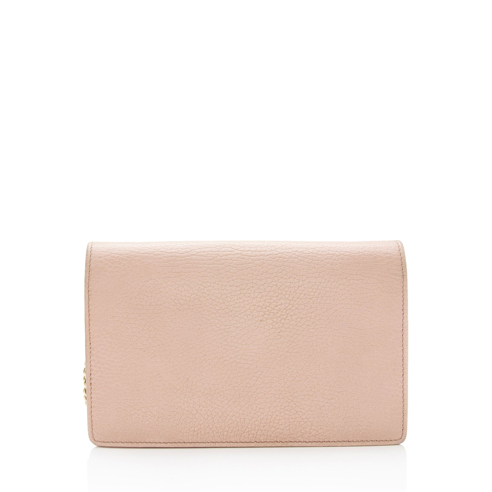 Gucci GG Marmont SHF-bvCAjP Leather Pink Mini Chain Crossbody Bag