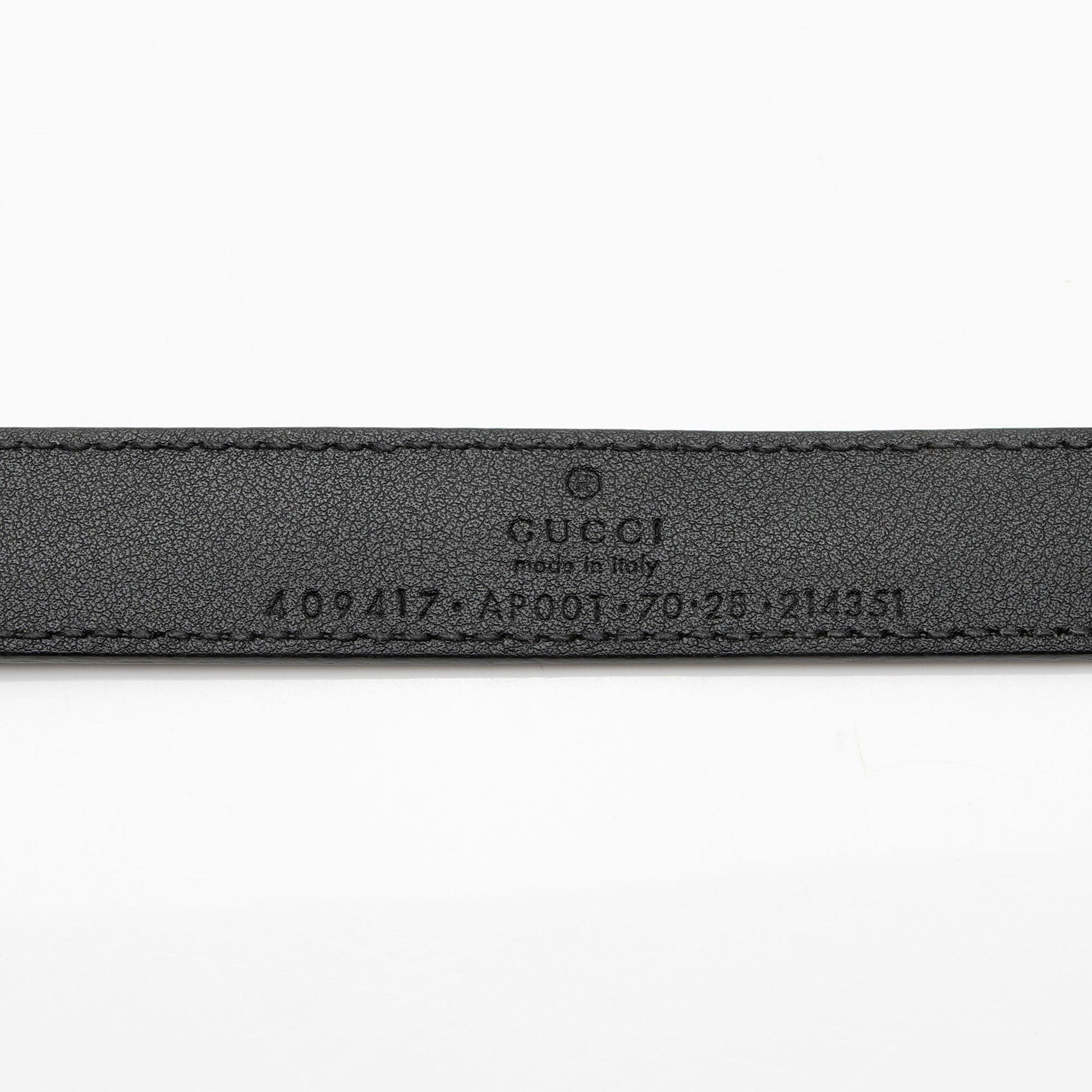 Gucci GG Marmont Slim Belt - Leather Black Accessory Shf Z5Waia