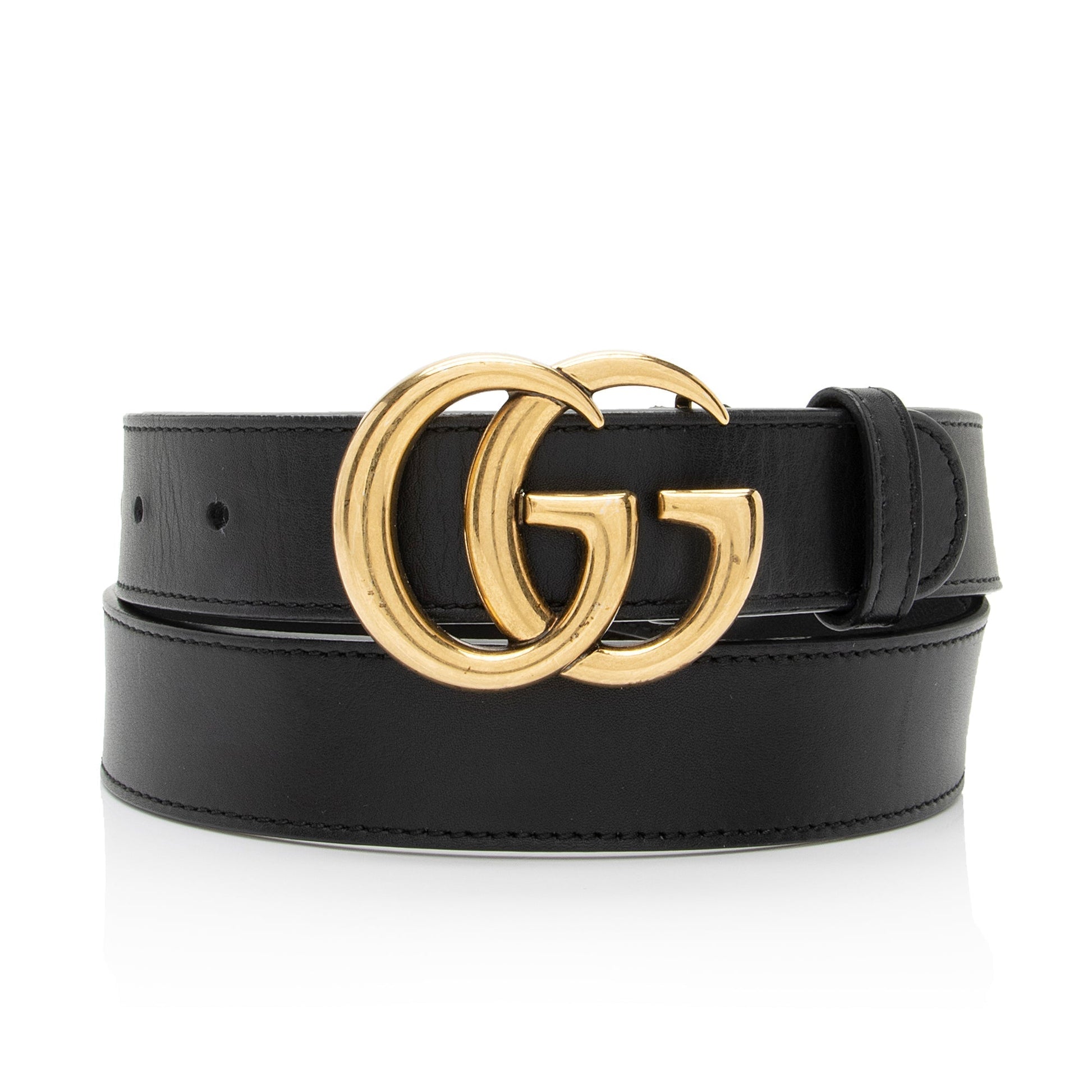 Gucci GG Marmont Belt - Size Leather Black Accessory Shf S2Un6D