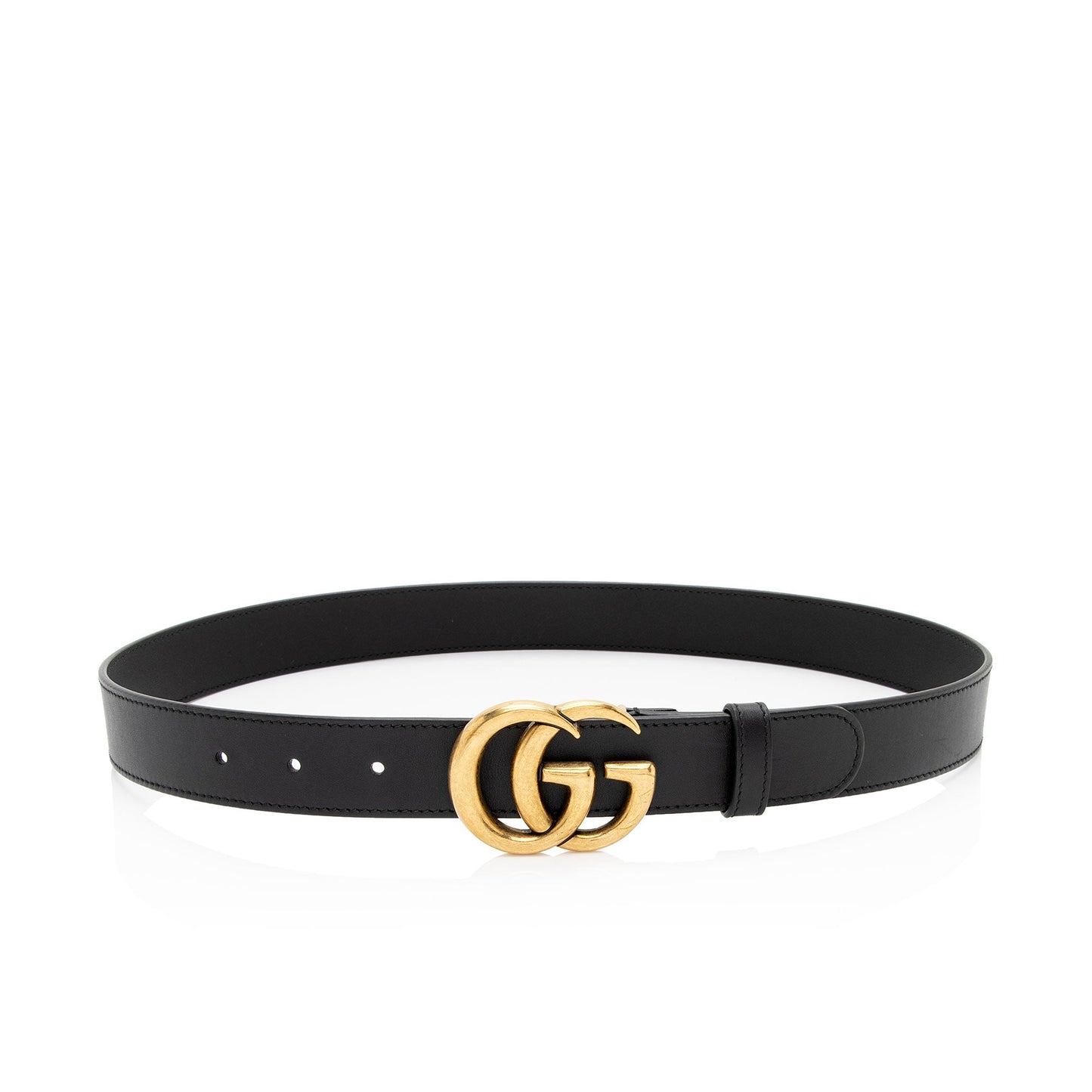 Gucci GG Marmont Slim Belt - Leather Black Accessory Shf Zvxnnv