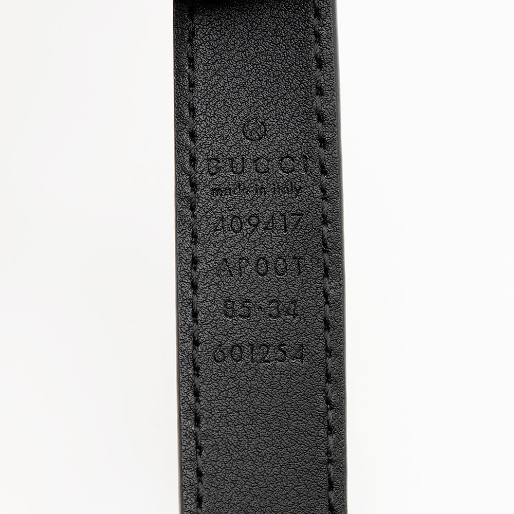 Gucci GG Marmont Slim Belt - Leather Black Accessory 85 Shf