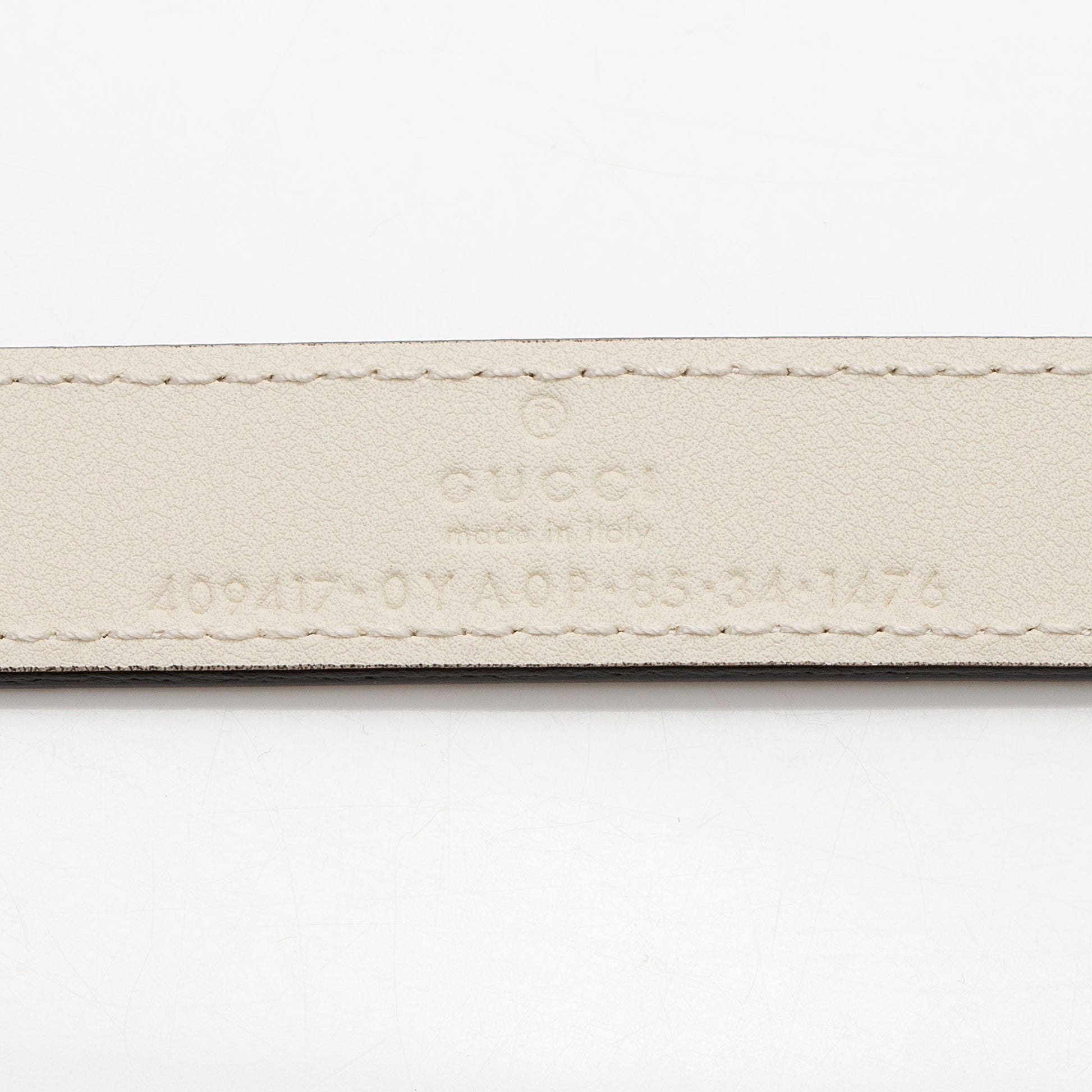Gucci GG Marmont Slim Belt - Leather White Accessory Shf 4Gpvwn