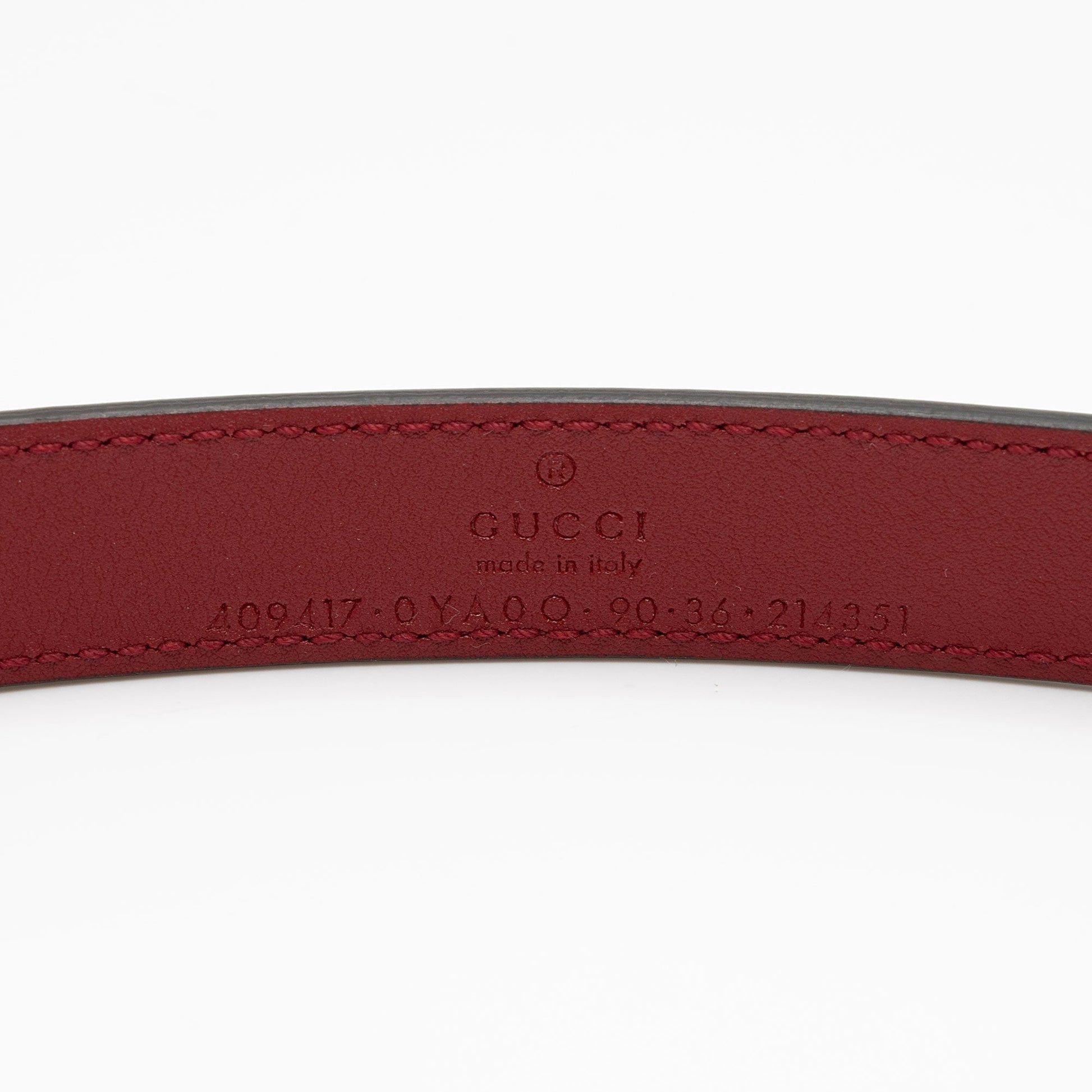 Gucci GG Marmont Slim Belt - Leather Red Accessory