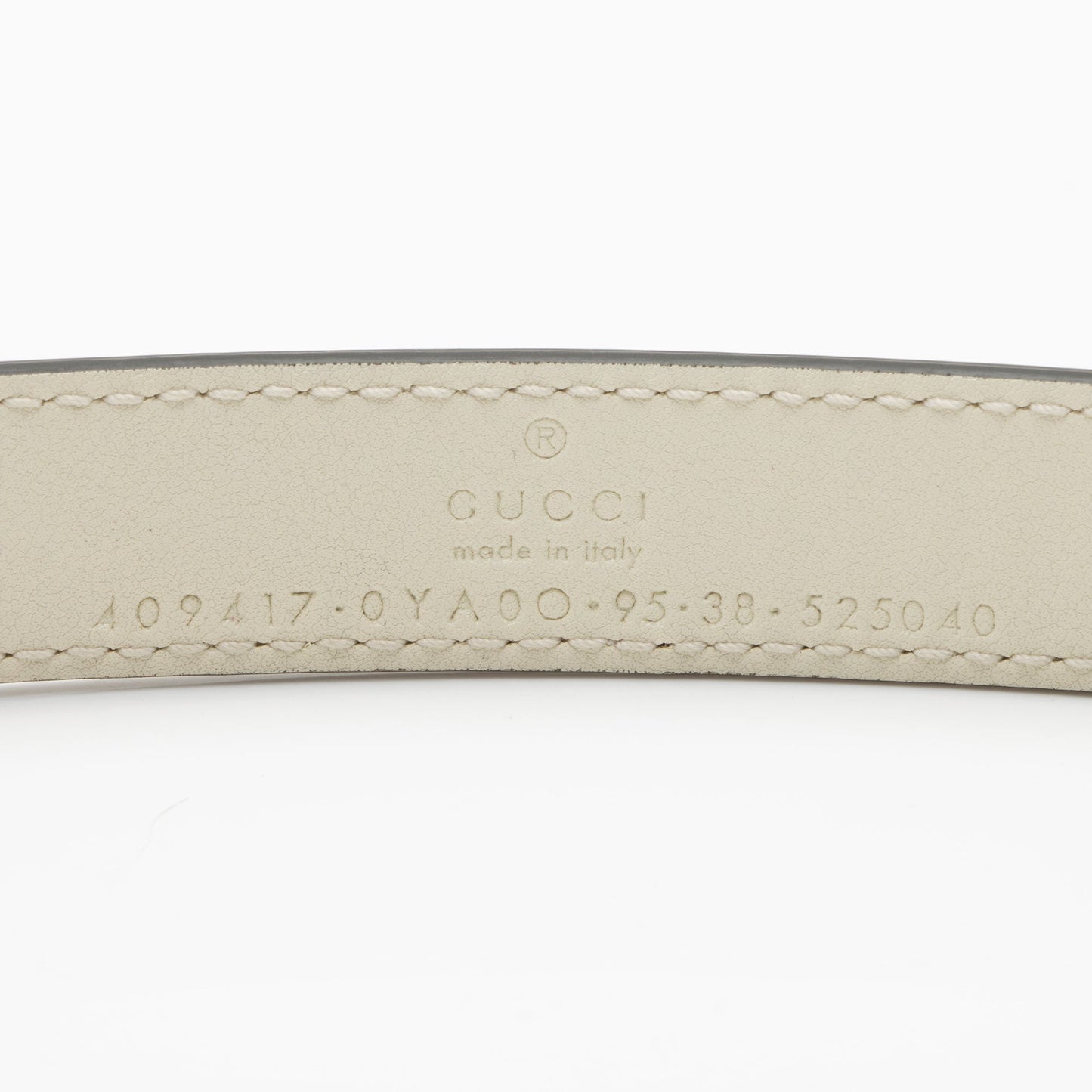 Gucci GG Marmont Slim Belt - Leather White Accessory