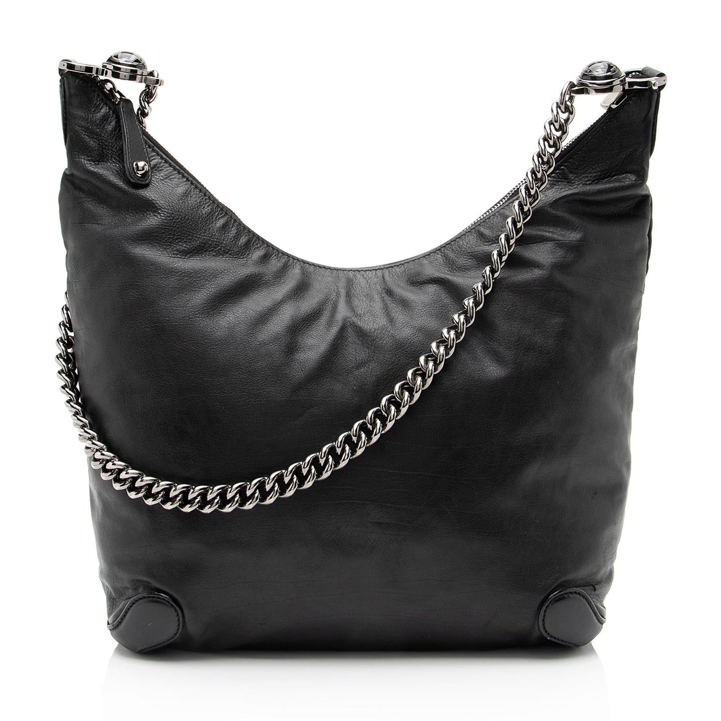 Gucci Galaxy SHF Leather Black Medium Chain Shoulder Bag