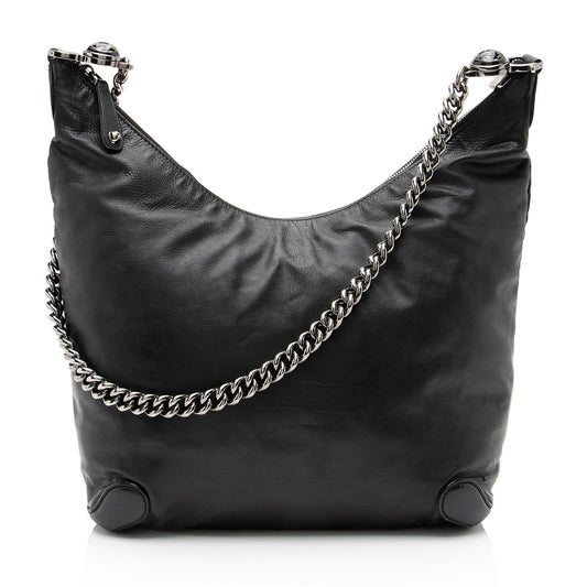 Gucci Galaxy SHF Leather Black Medium Chain Shoulder Bag