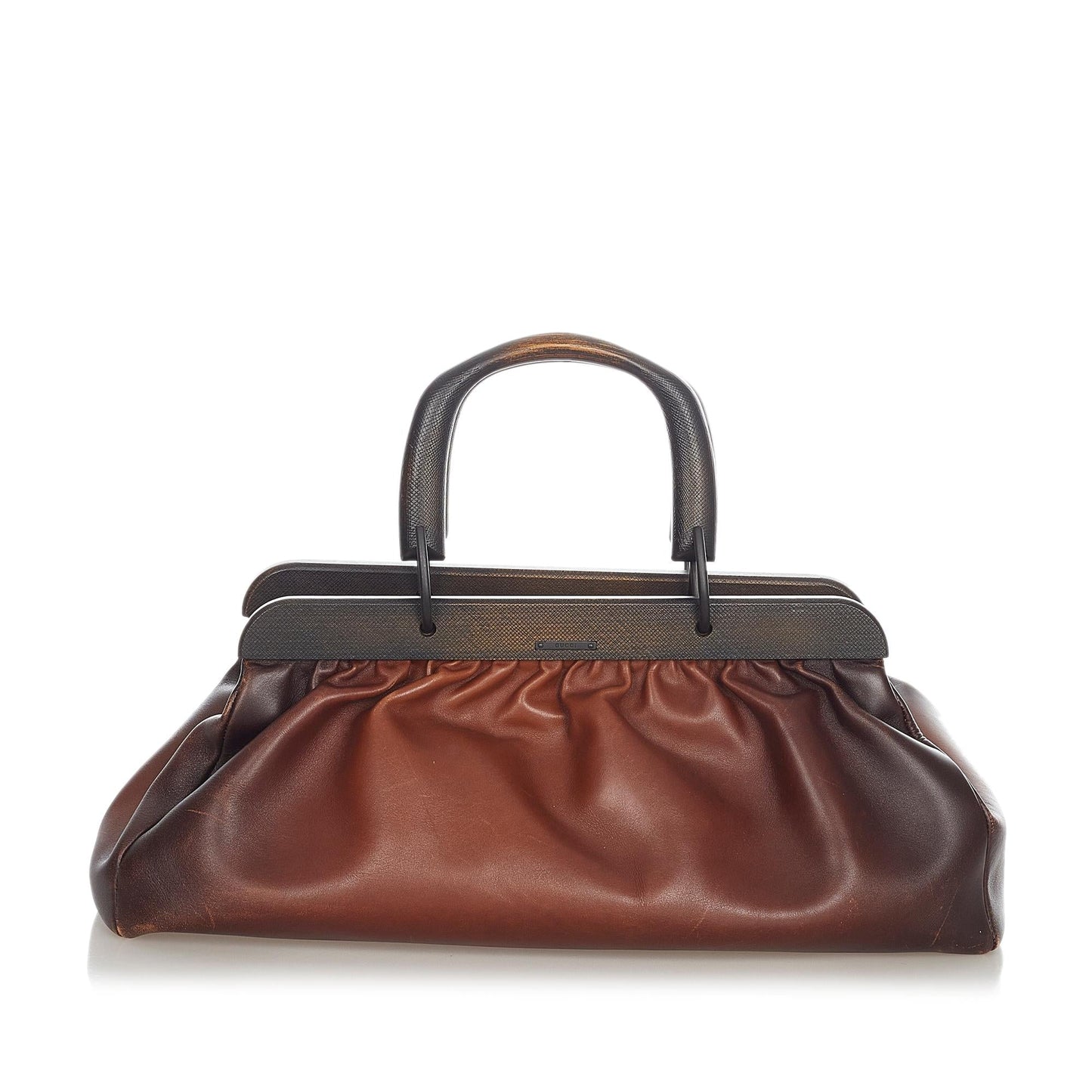 Gucci SHG Leather Calf Brown Satchel Bag 4