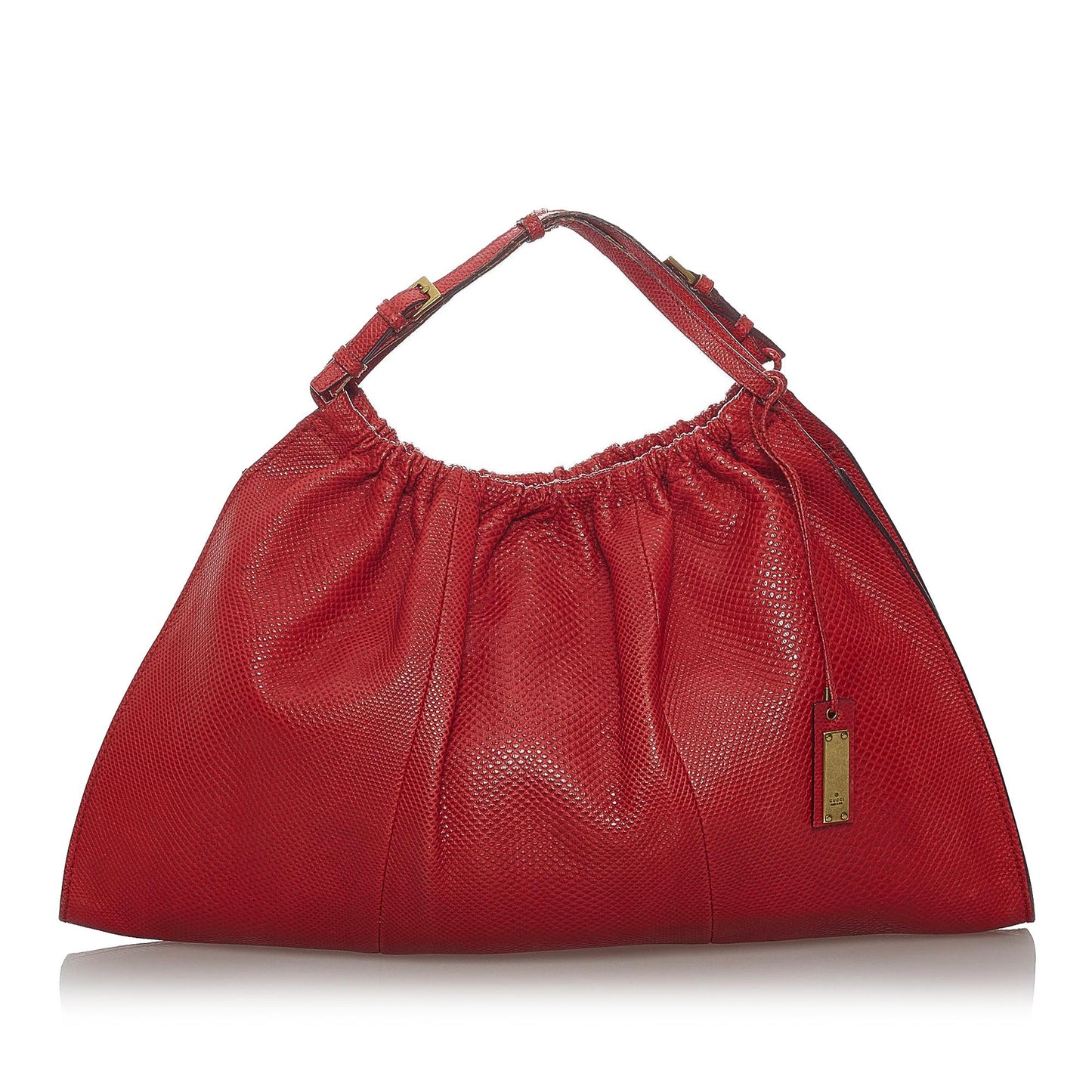 Gucci SHG Leather Calf Red Satchel Bag