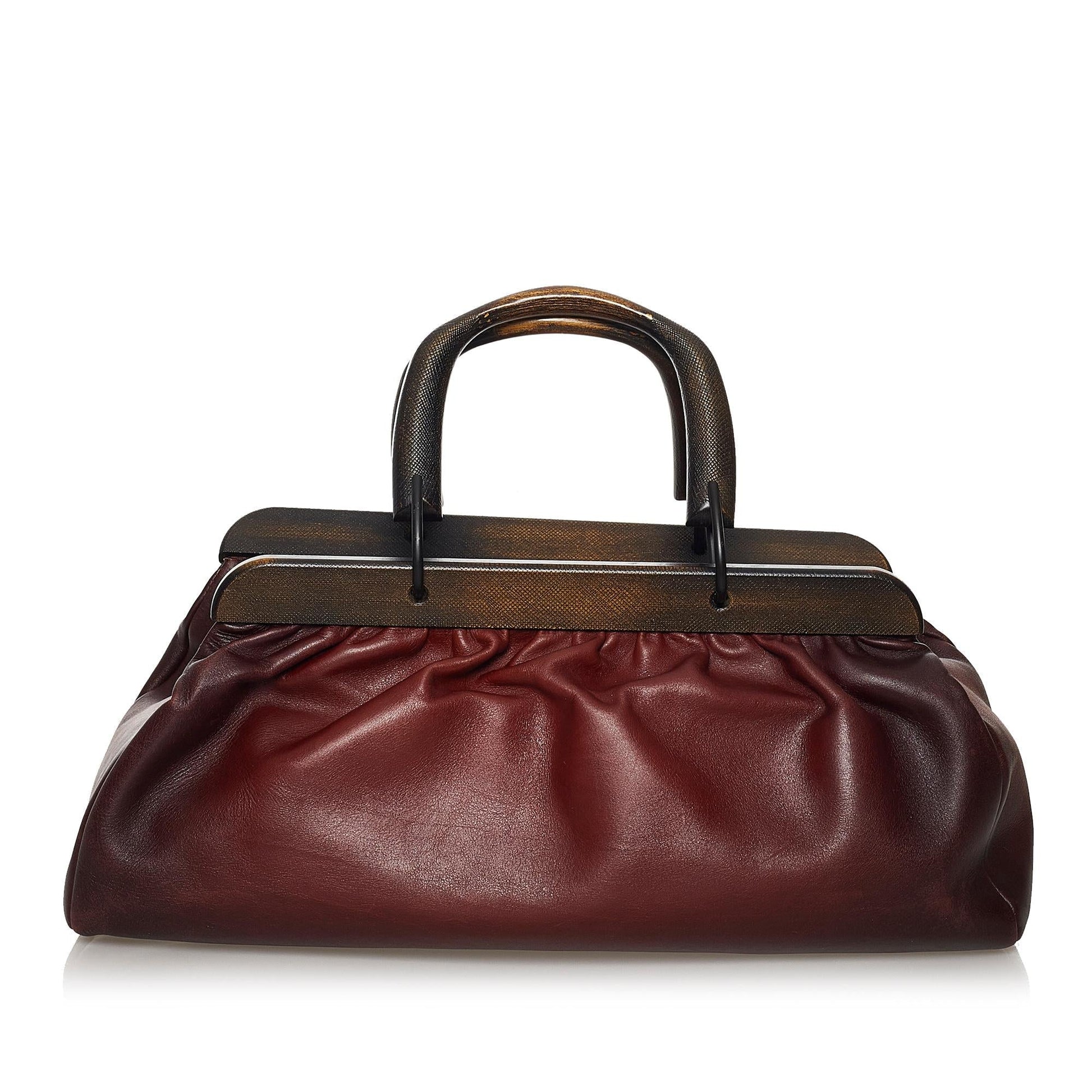 Gucci SHG Leather Calf Brown Satchel Bag 3