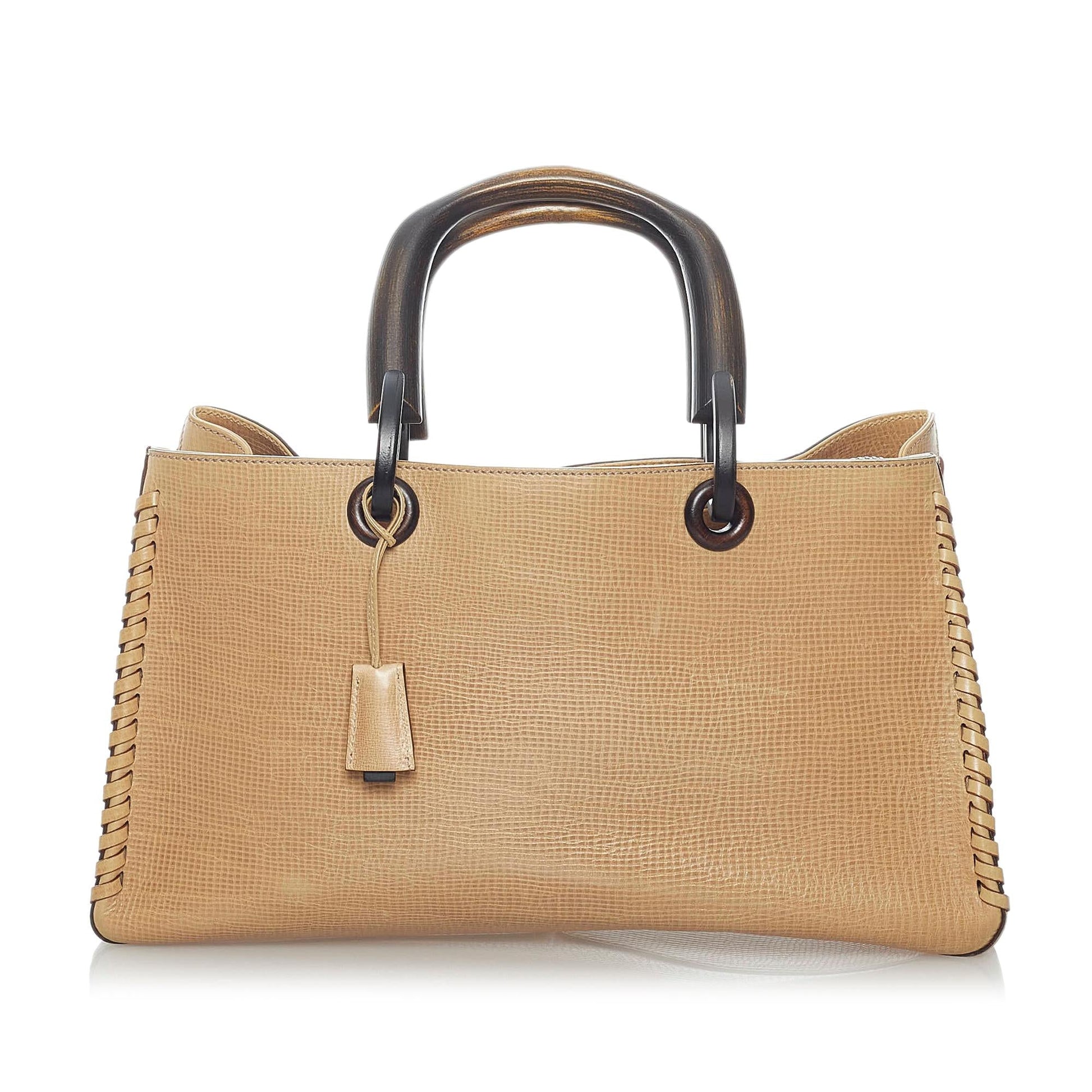 Gucci SHG Leather Calf Black Brown Satchel Bag