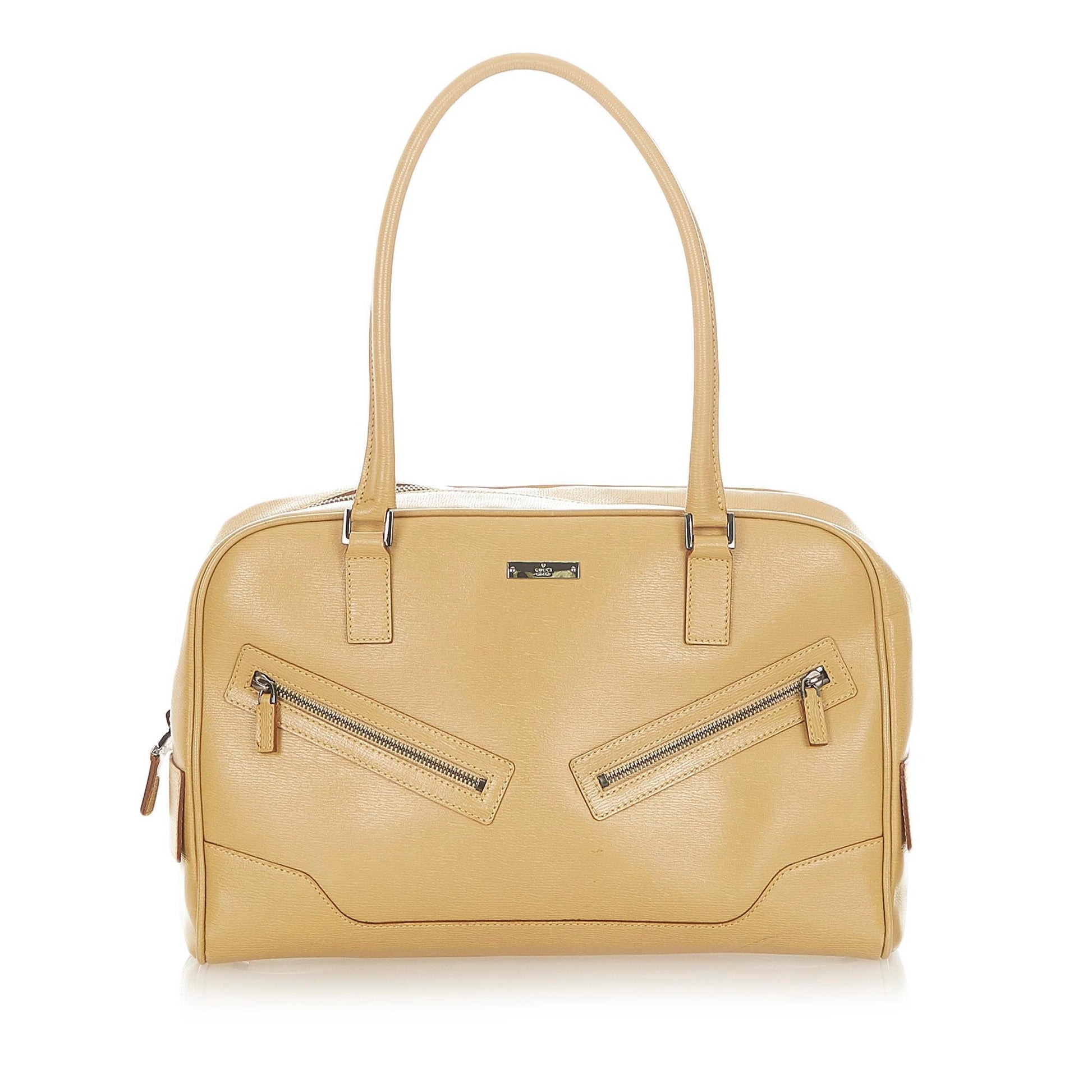 Gucci SHG Leather Calf Brown Satchel Bag 6