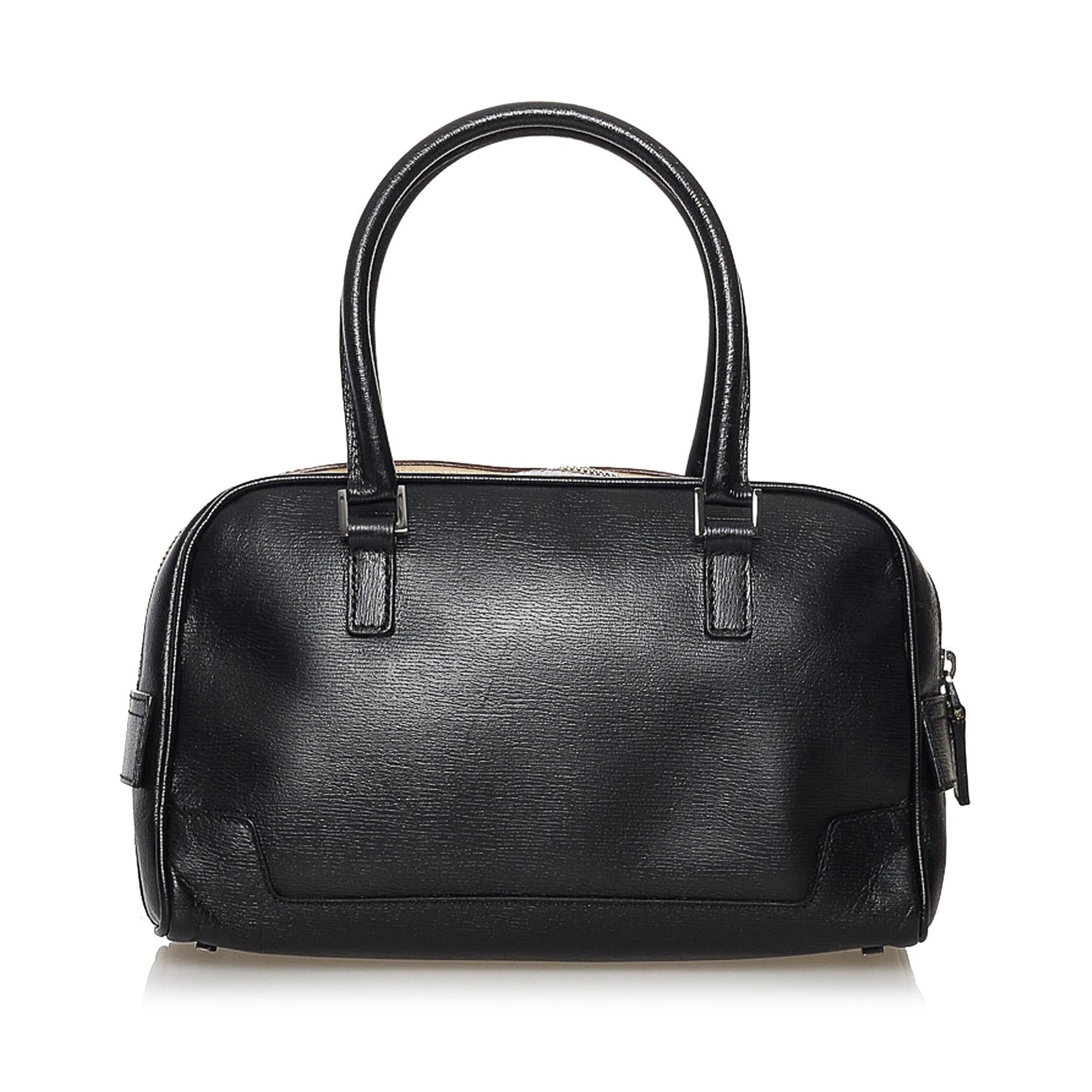 Gucci SHG Leather Calf Black Satchel Bag
