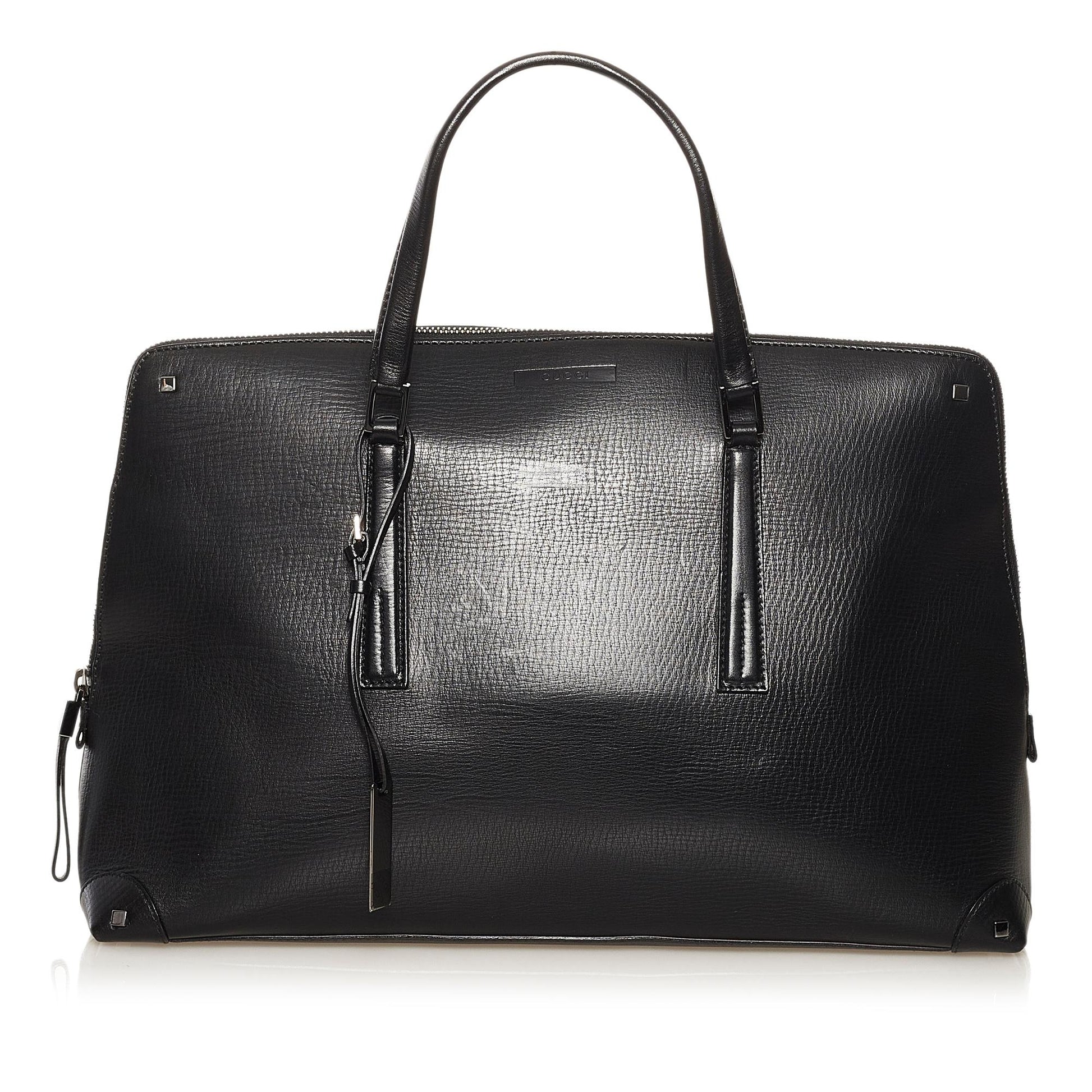 Gucci SHG Leather Calf Black Satchel Bag Handbag Shg